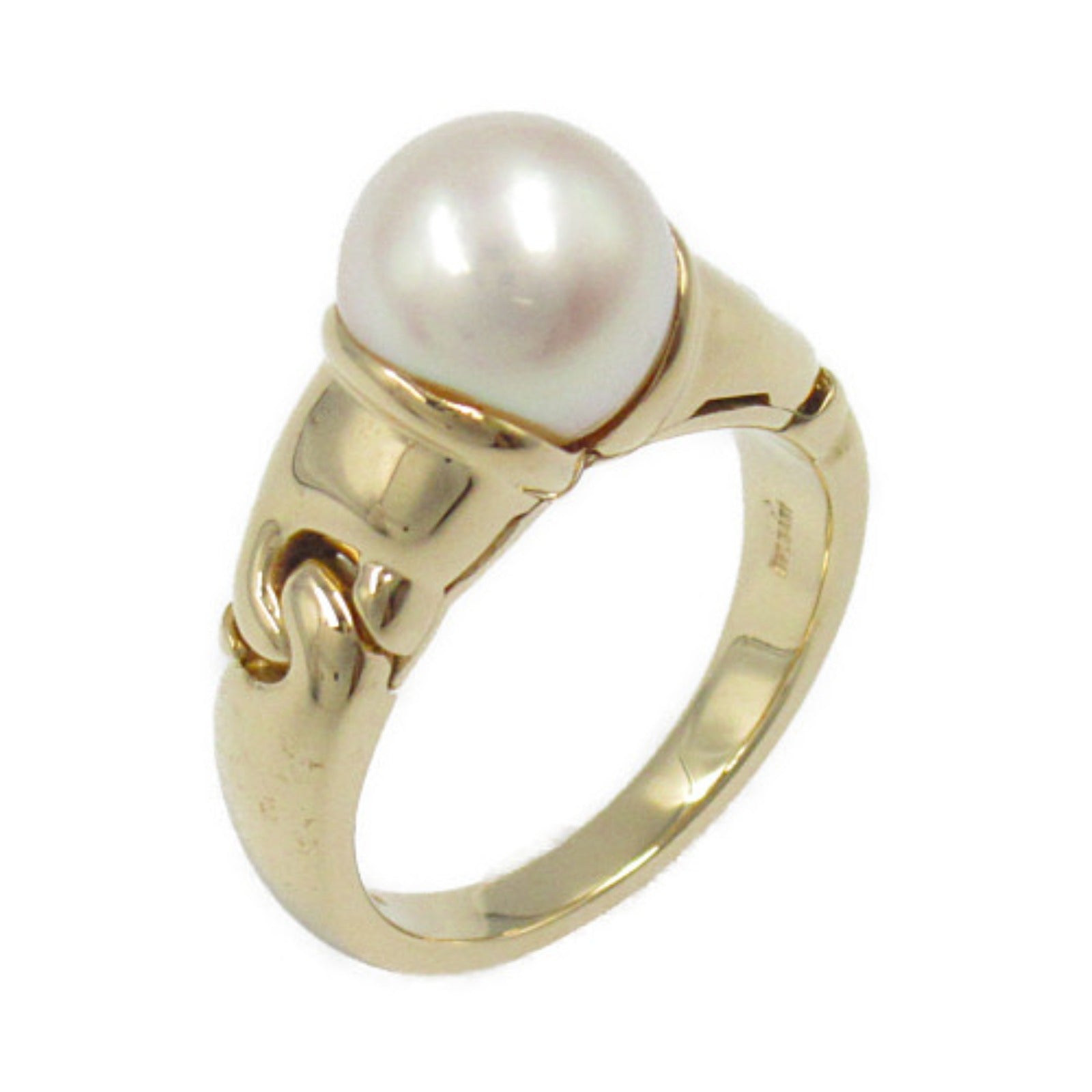 Bvlgari K18 Yellow Gold Pearl Ring