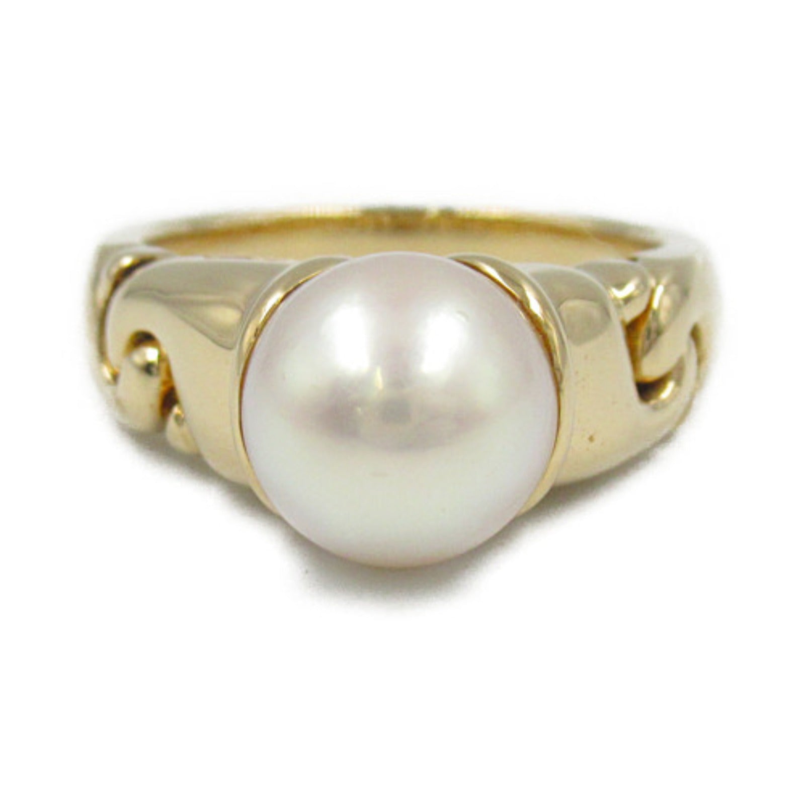 Bvlgari K18 Yellow Gold Pearl Ring