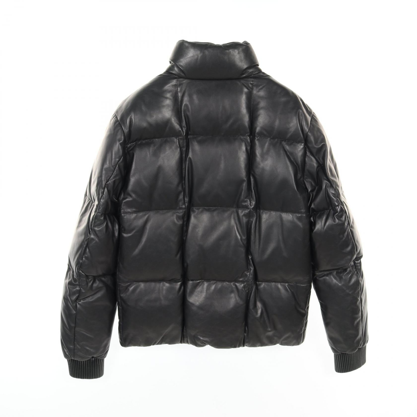 Louis Vuitton Men's Lamb Leather Down Jacket Black