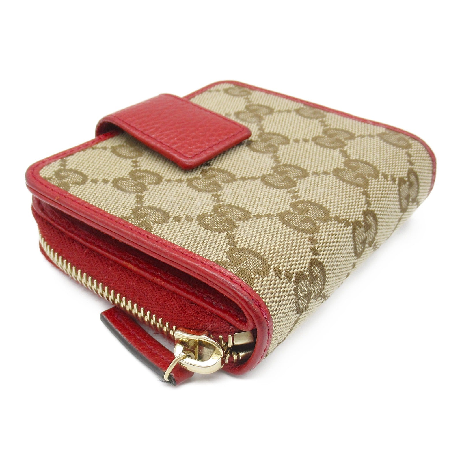 Gucci Compact Wallet GG Canvas Leather