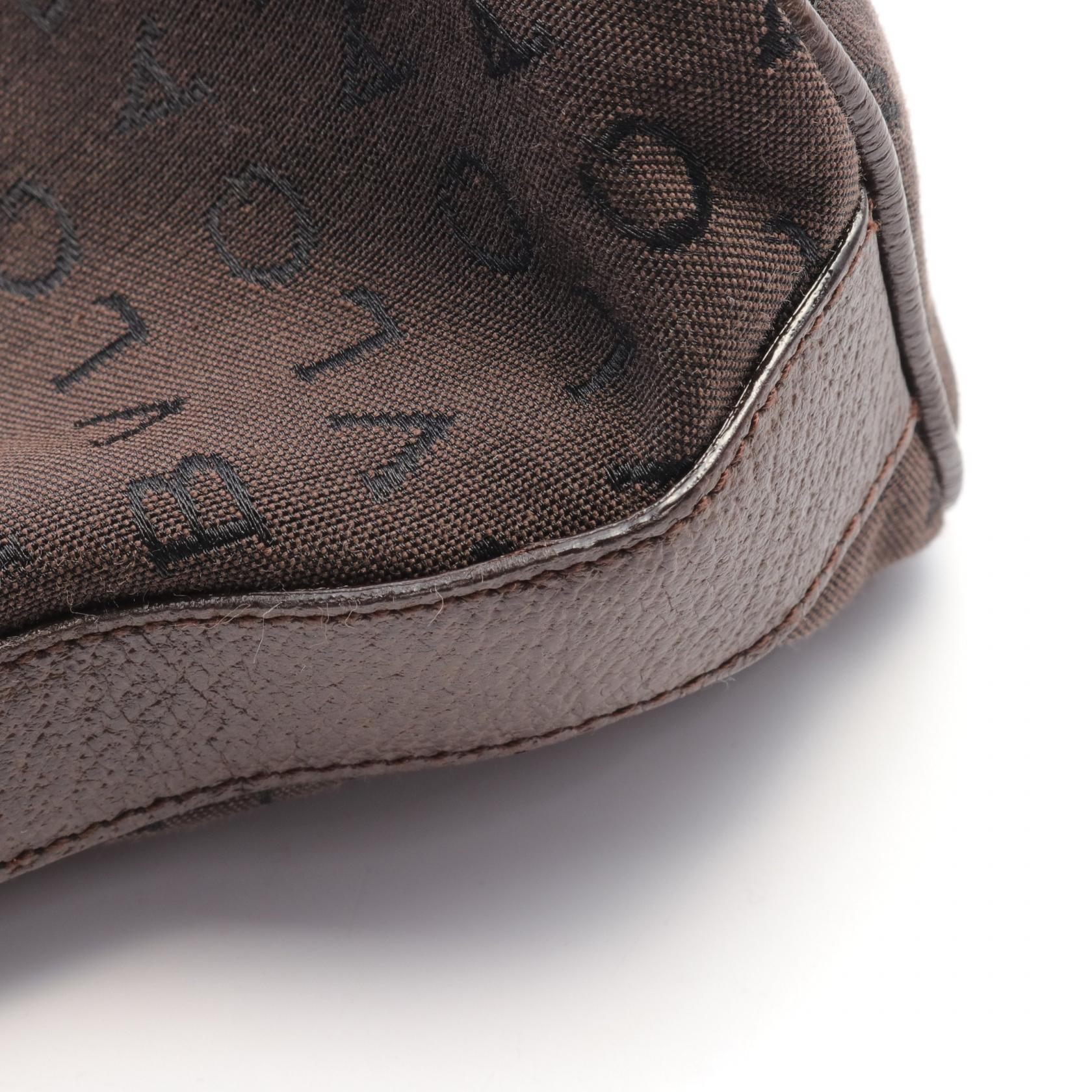 Bvlgari Logo Mania Canvas Leather Shoulder Bag