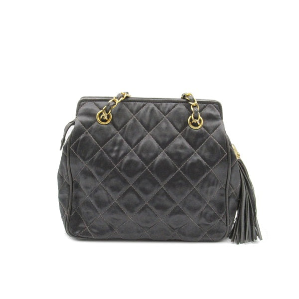 CC Quilted Leather Tassel Chain Tote