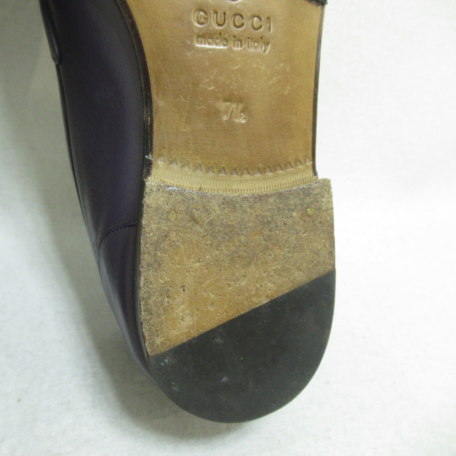 Gucci Leather Loafers Shoes Purple