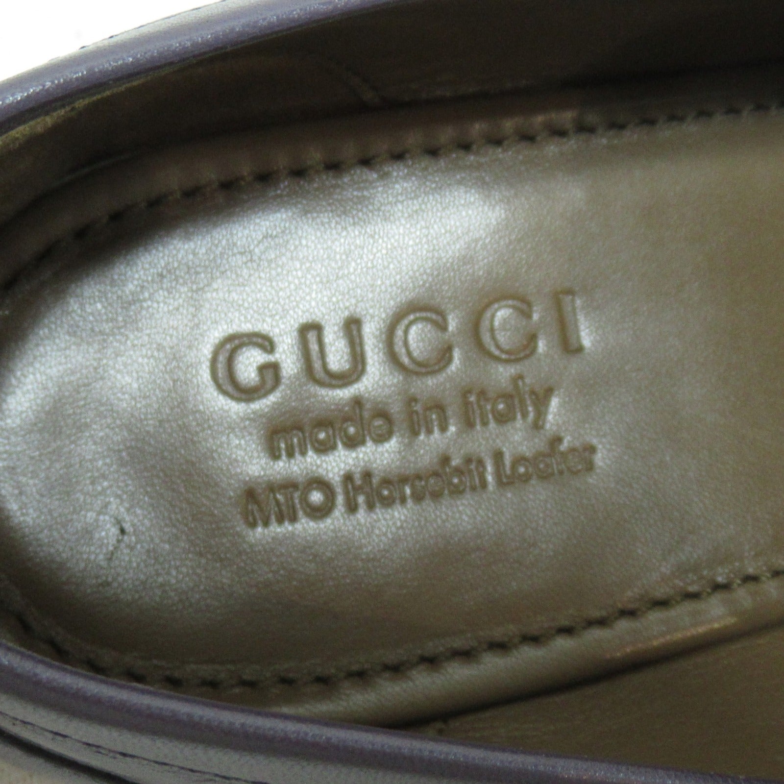 Gucci Leather Loafers Shoes Purple