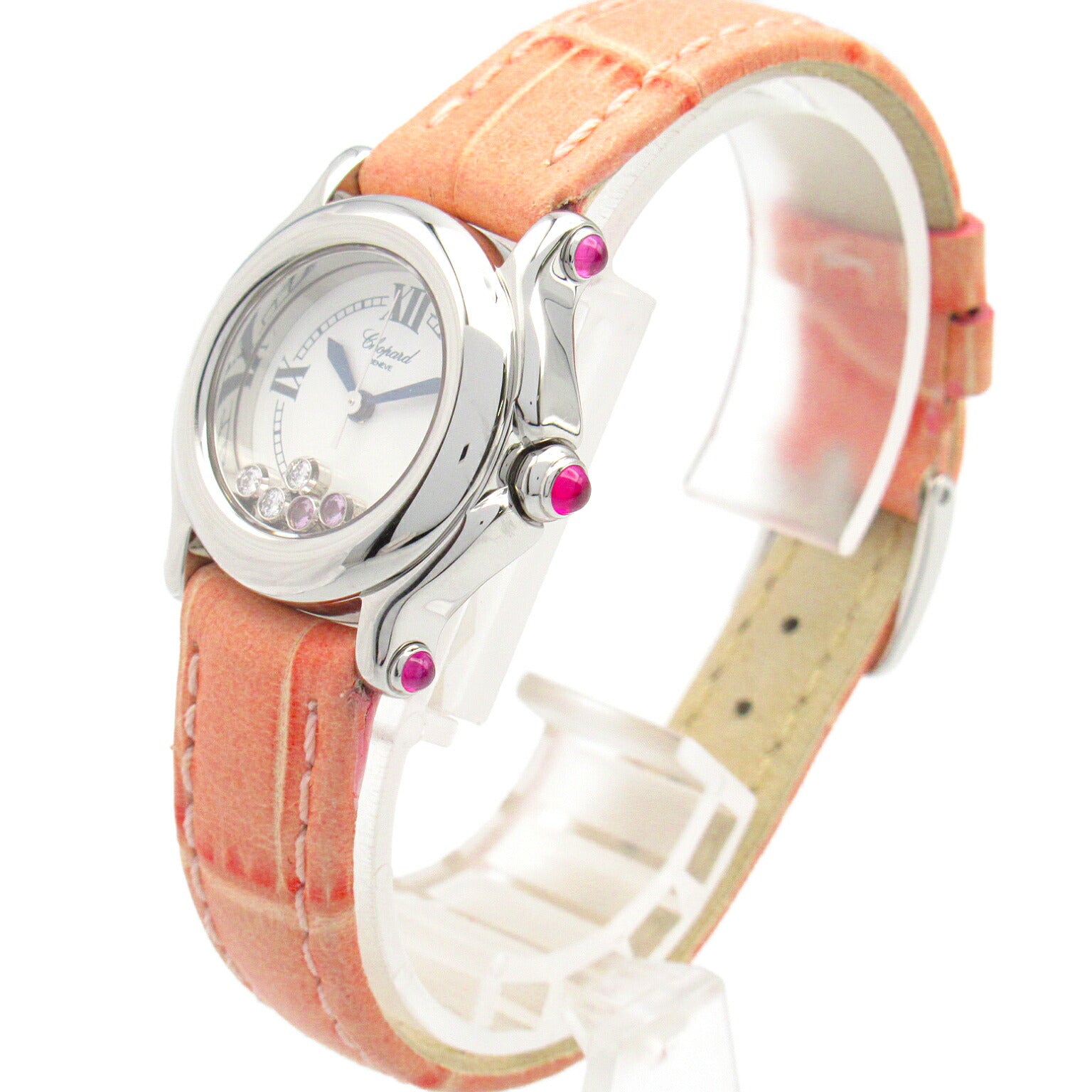 Chopard Happy Sport Watch Stainless Steel Leather