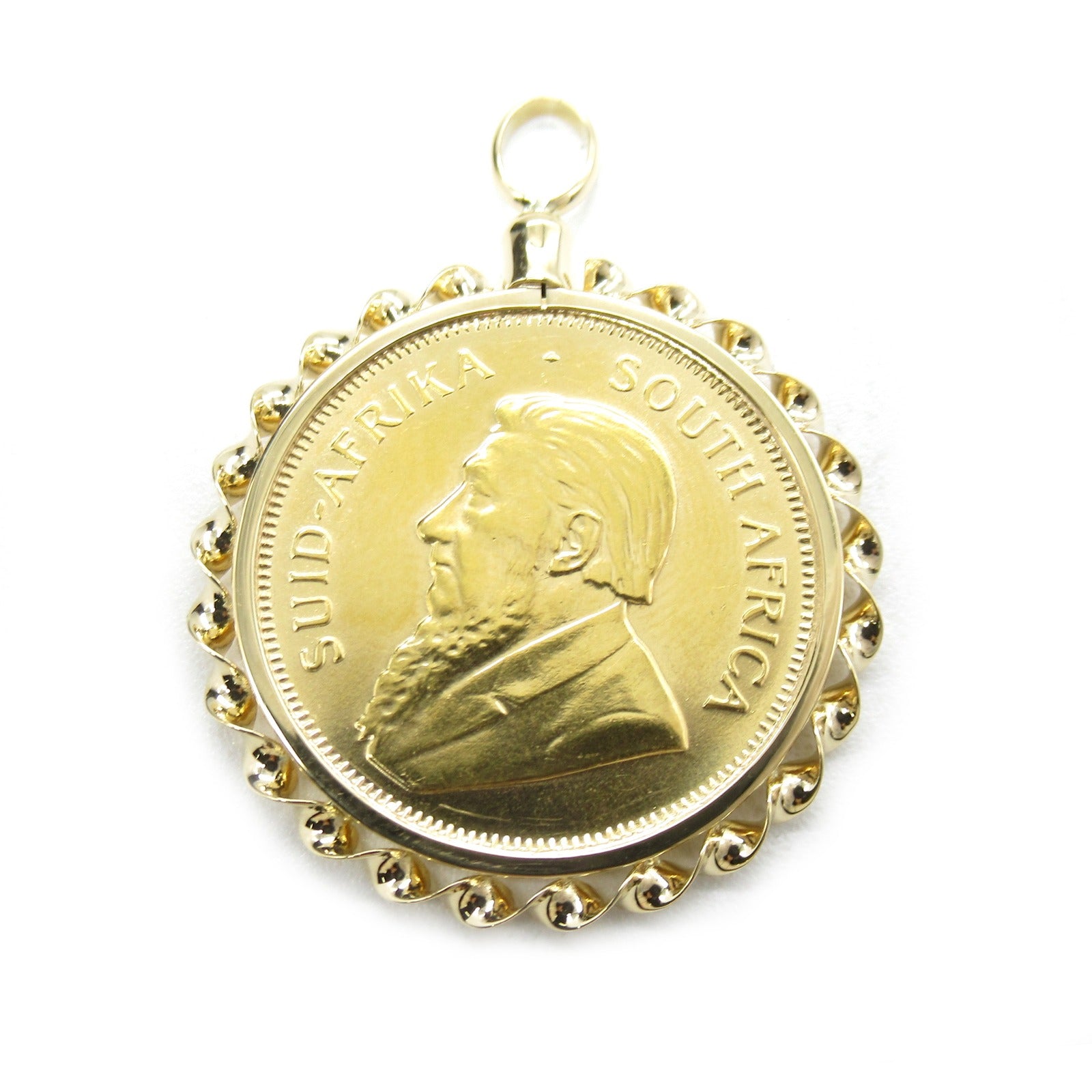 K18 YG Krugerrand Coin 1/4oz Pendant