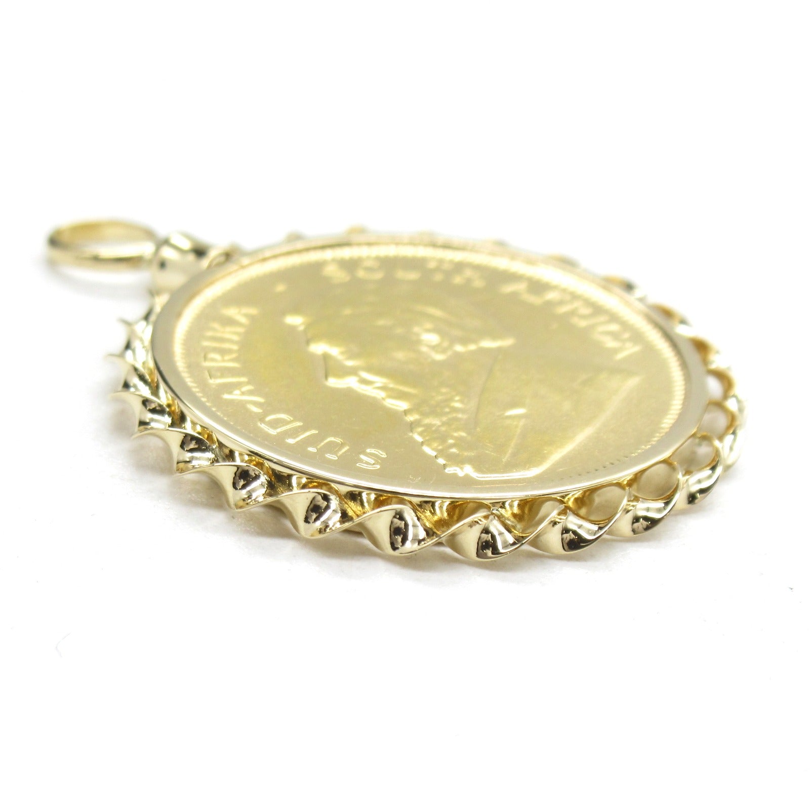 K18 YG Krugerrand Coin 1/4oz Pendant