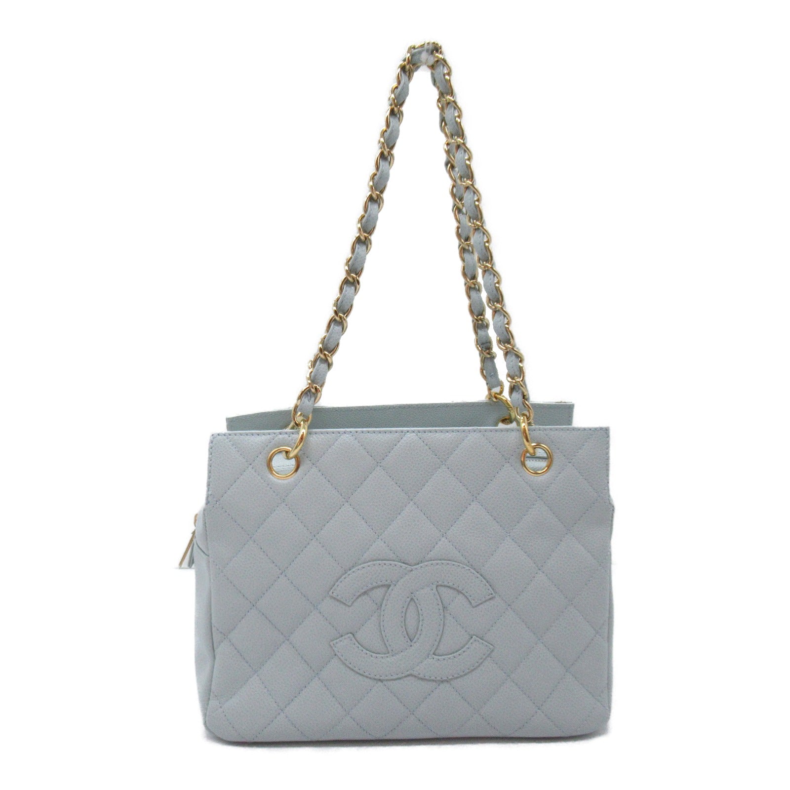 Chanel Caviar Skin Chain Shoulder Bag Blue