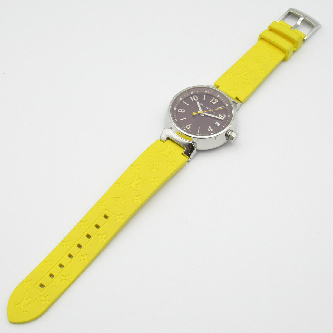 Louis Vuitton Tambour Watch Stainless Steel Rubber