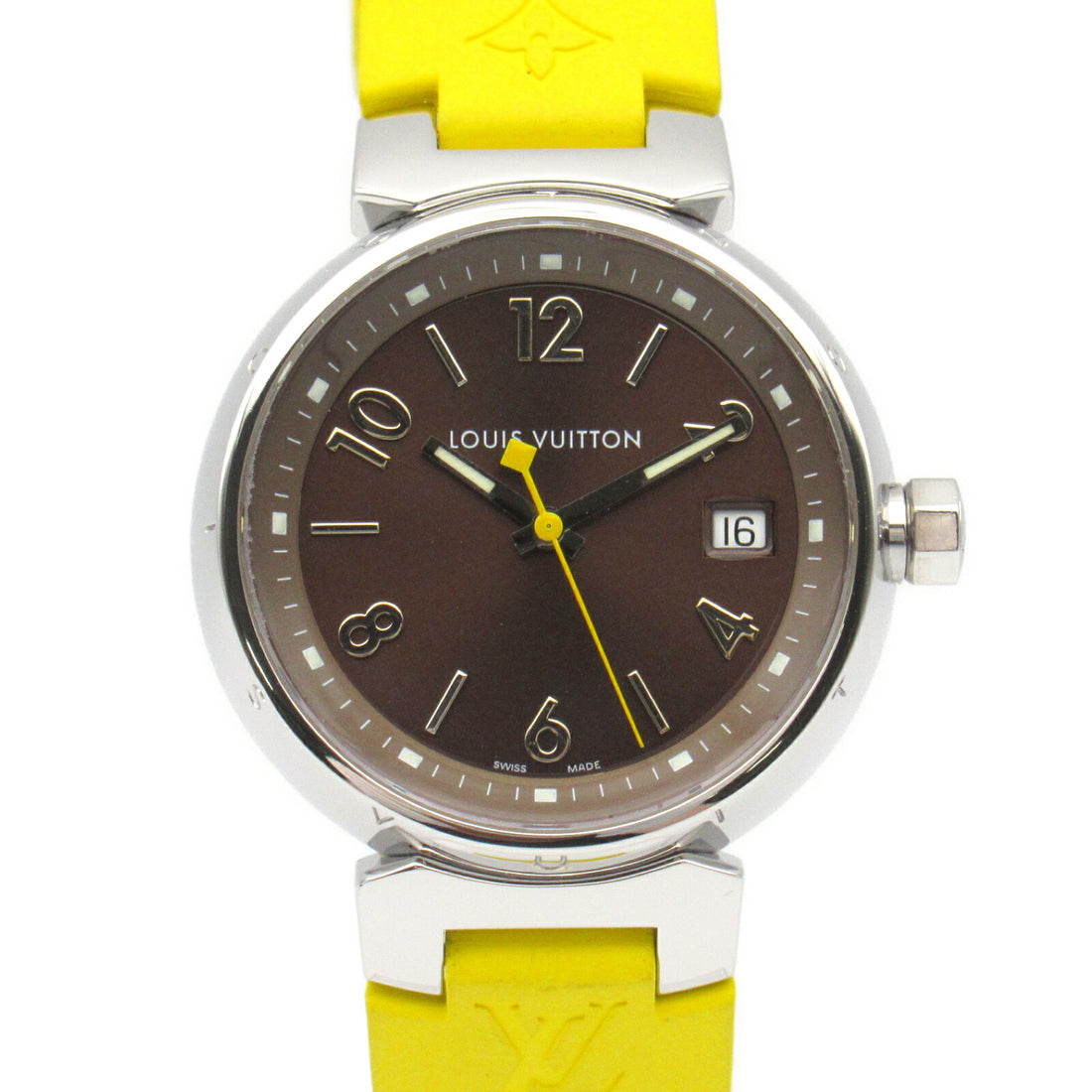 Louis Vuitton Tambour Watch Stainless Steel Rubber