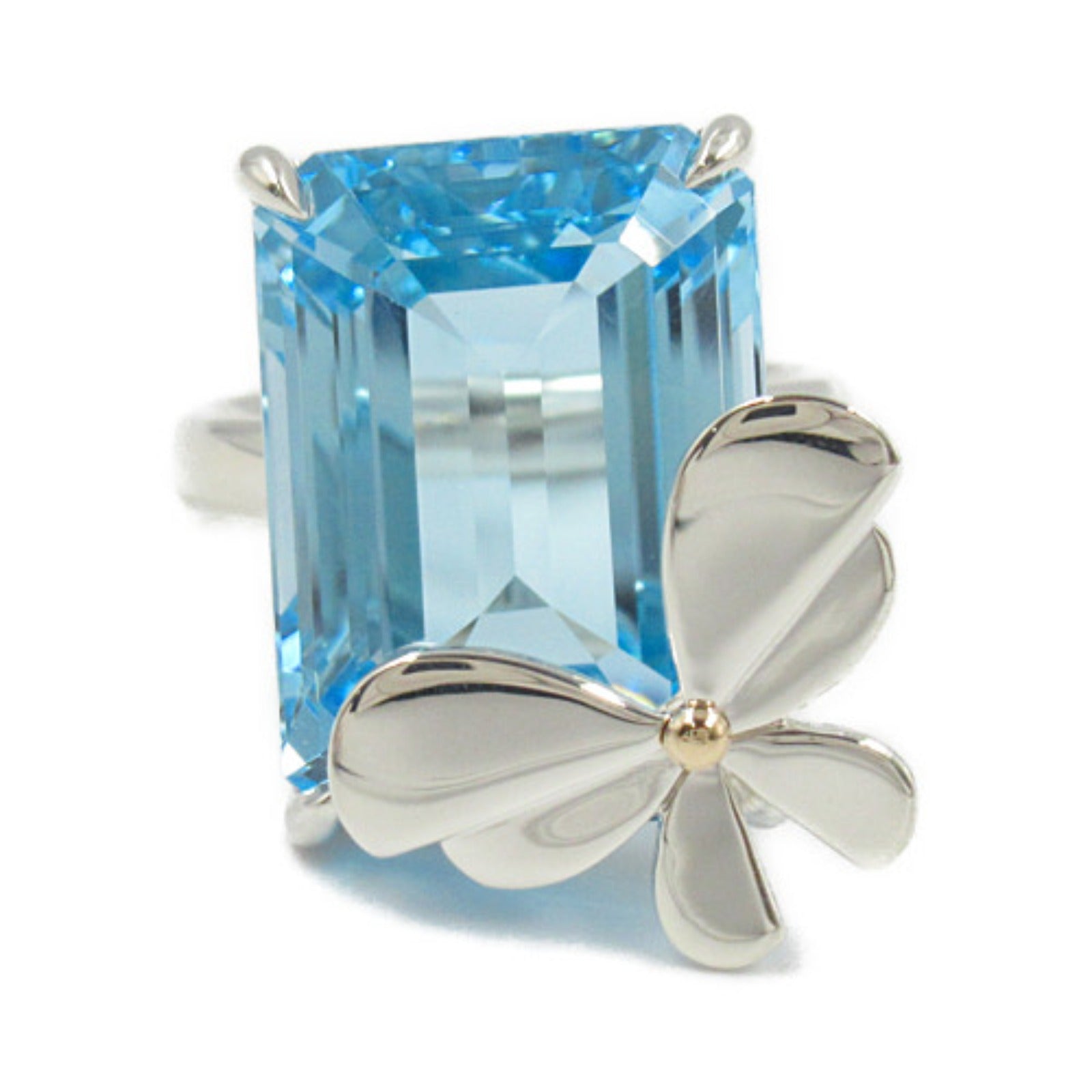 Tiffany & Co 18K Topaz Return to Tiffany Love Bugs Butterfly Ring Metal Ring in Great Condition