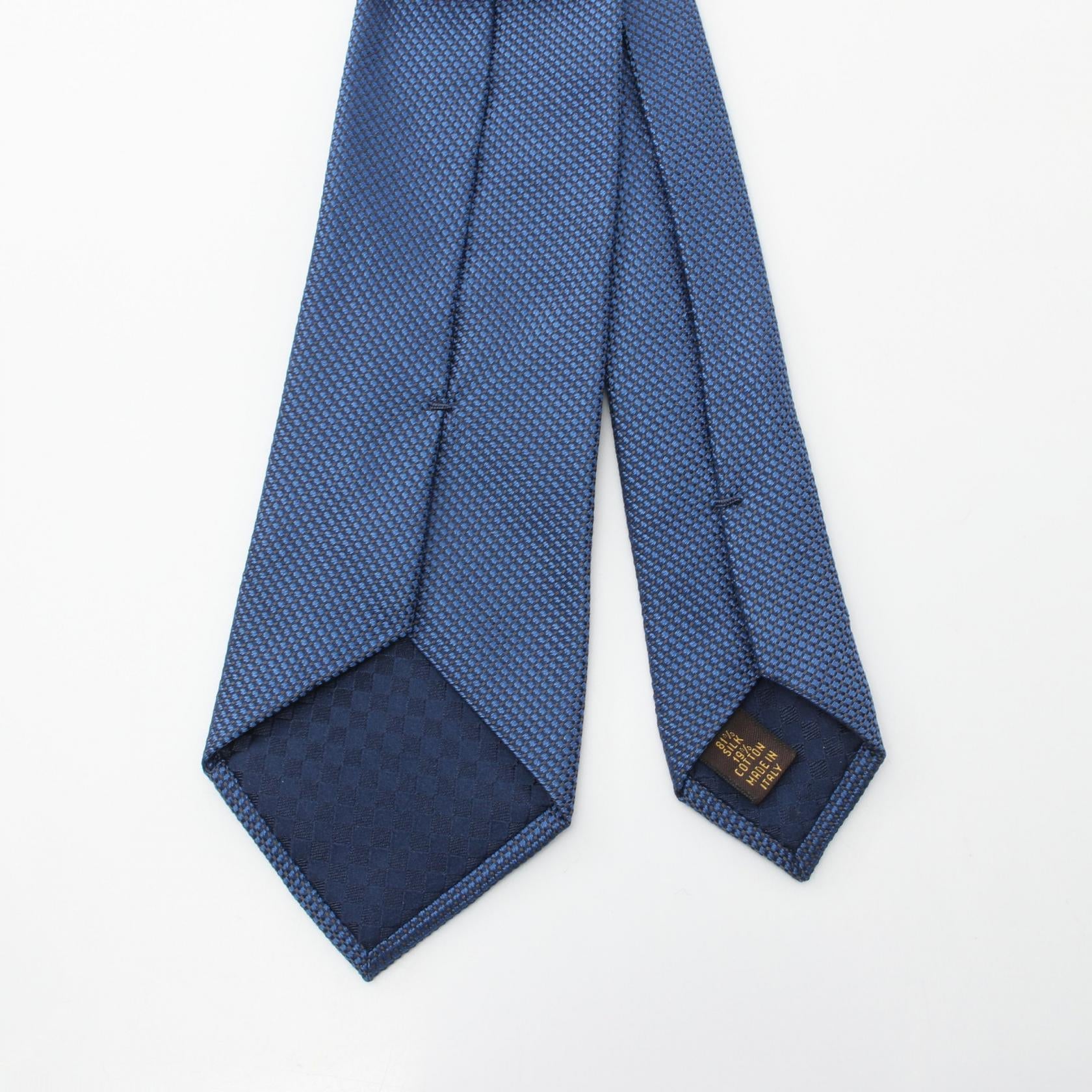 Louis Vuitton Silk Cotton Tie Blue