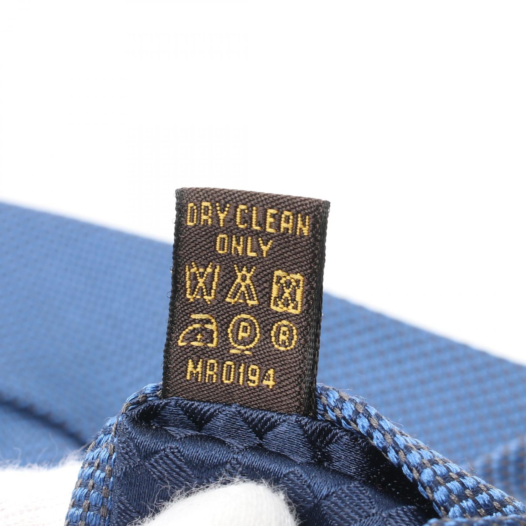 Louis Vuitton Silk Cotton Tie Blue