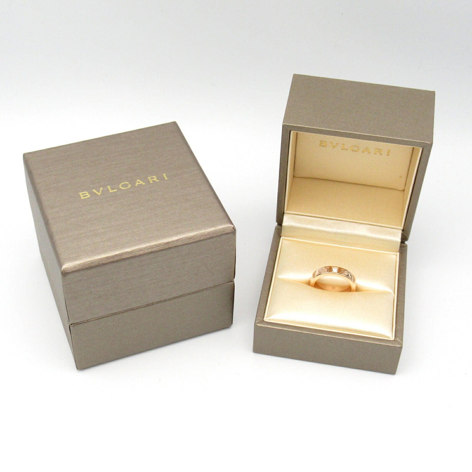 Bvlgari Diamond Double Logo Ring K18PG