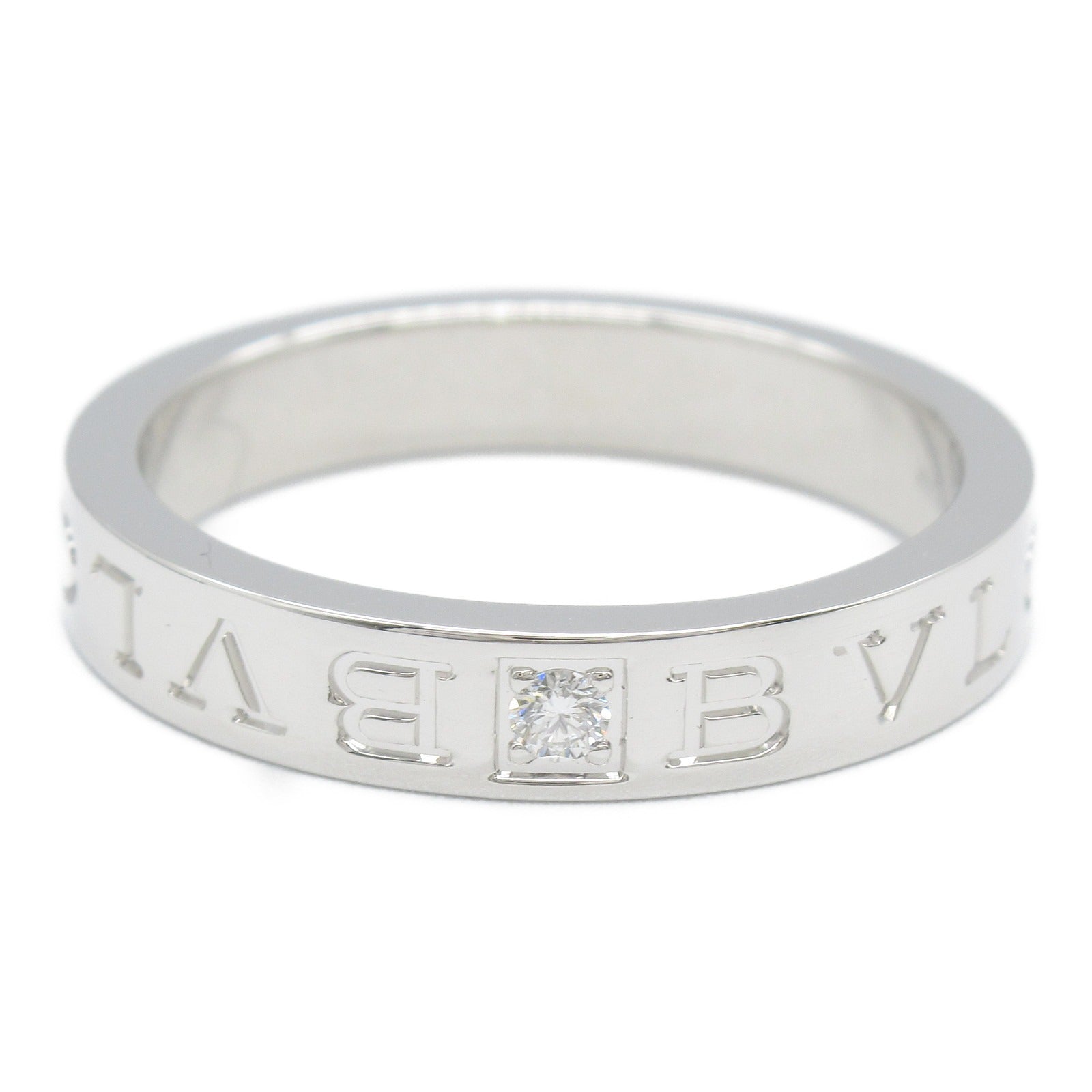 Bvlgari Diamond Double Logo Ring K18WG