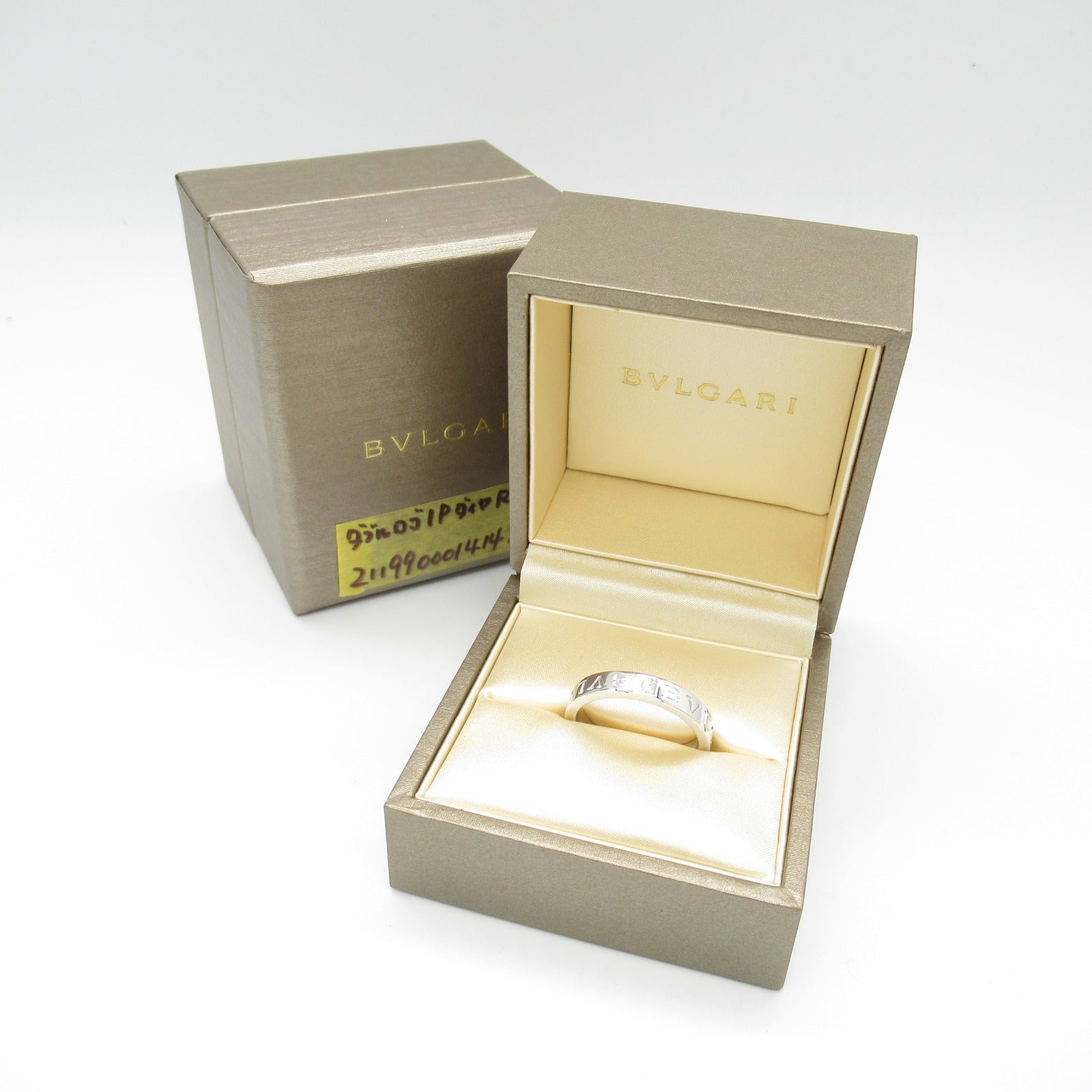 Bvlgari Diamond Double Logo Ring K18WG