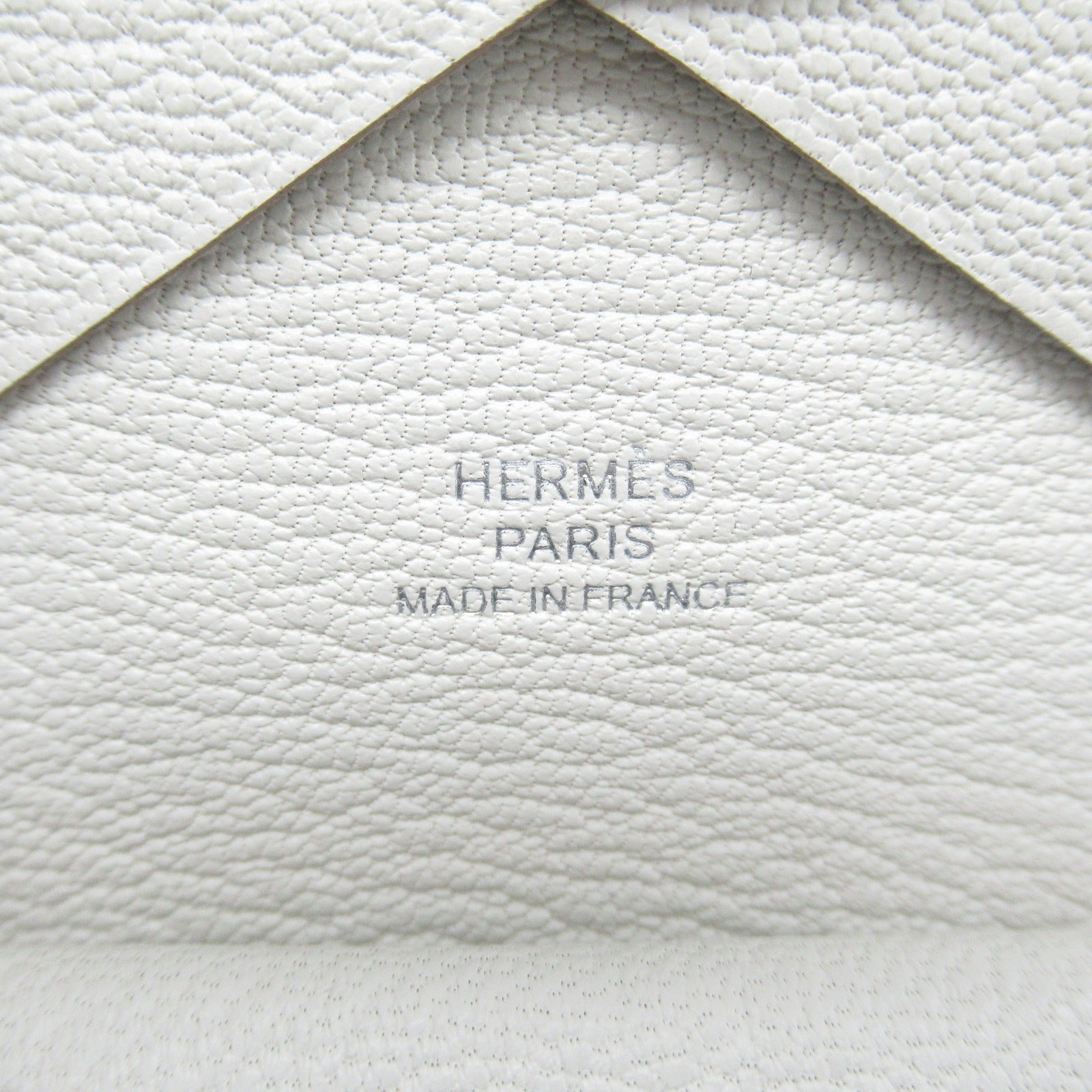 Hermes Calvi Duo Cre Card Case Leather