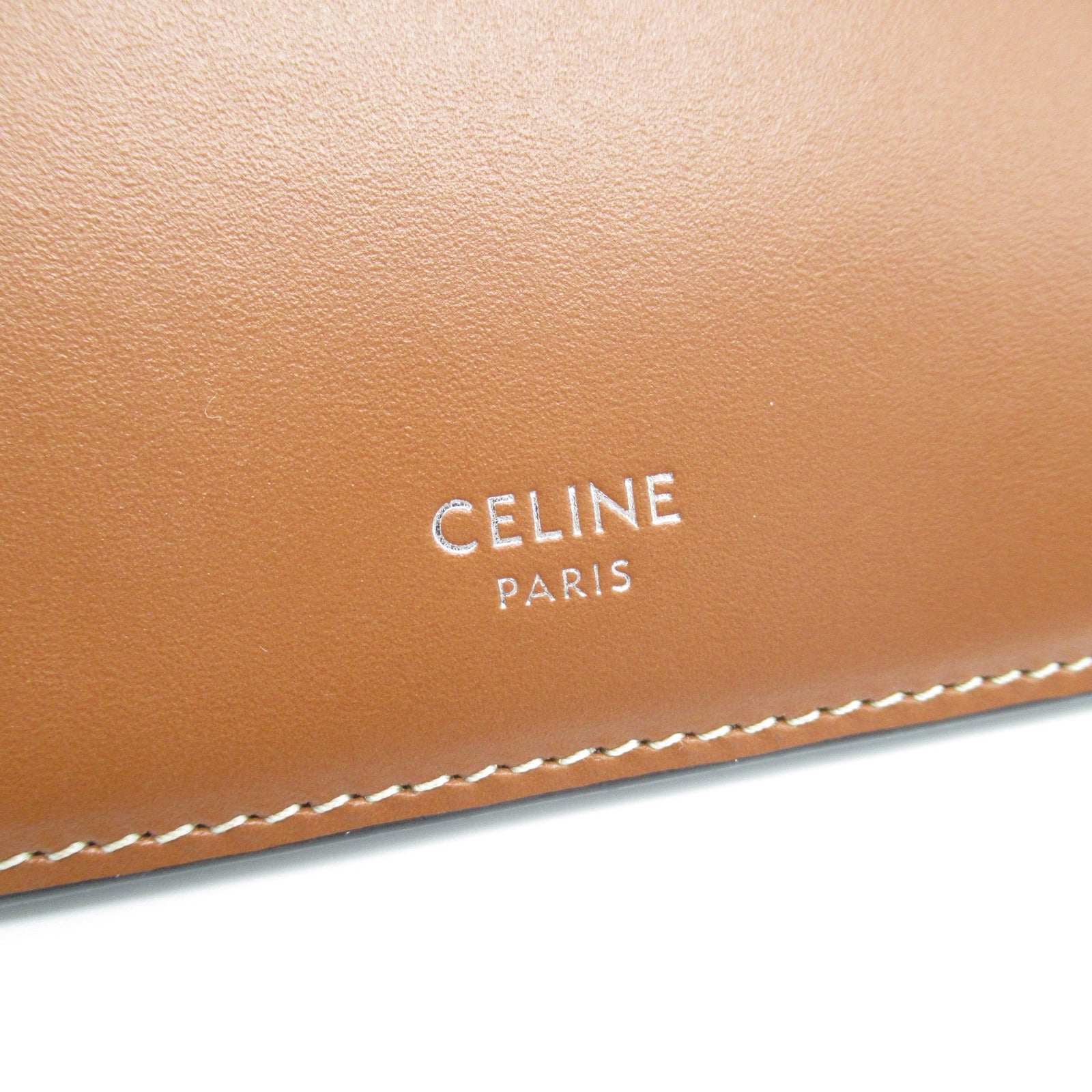 Celine Trion Coin Card Holder Wallet Brown