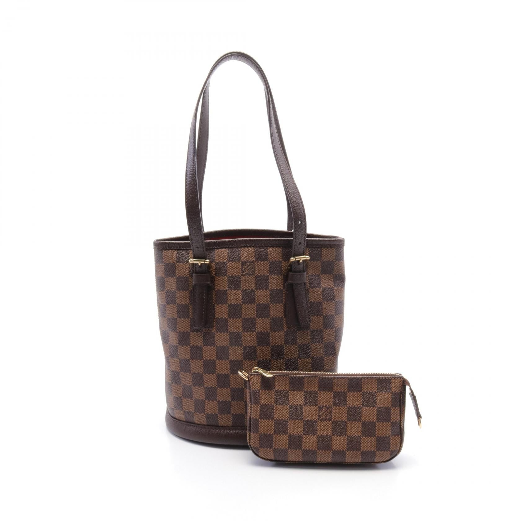 Louis Vuitton Damier Canvas Leather Tote Bag N42240