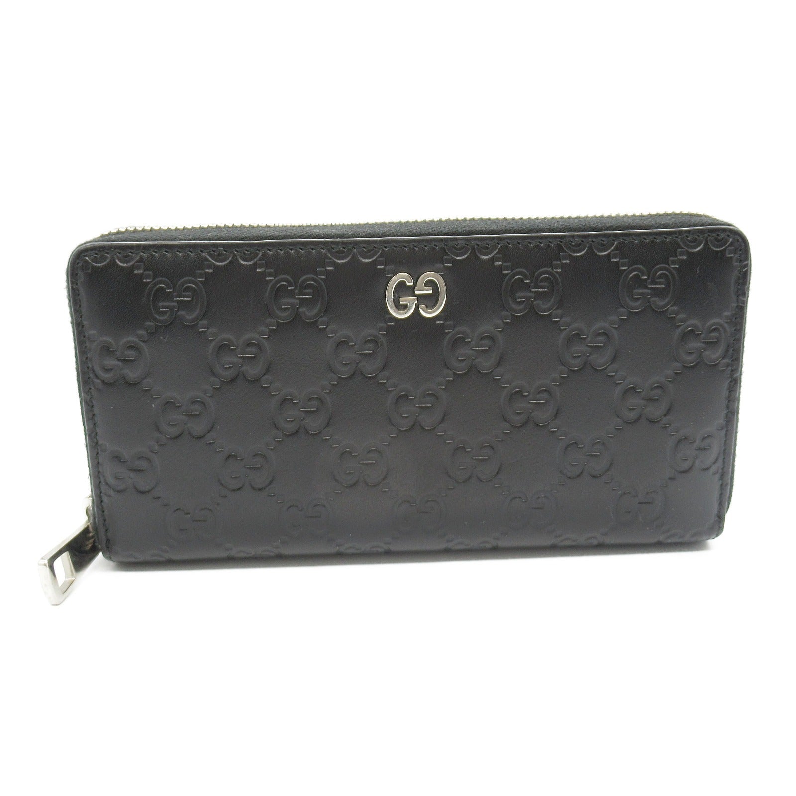 Gucci Leather Round Long Wallet Black