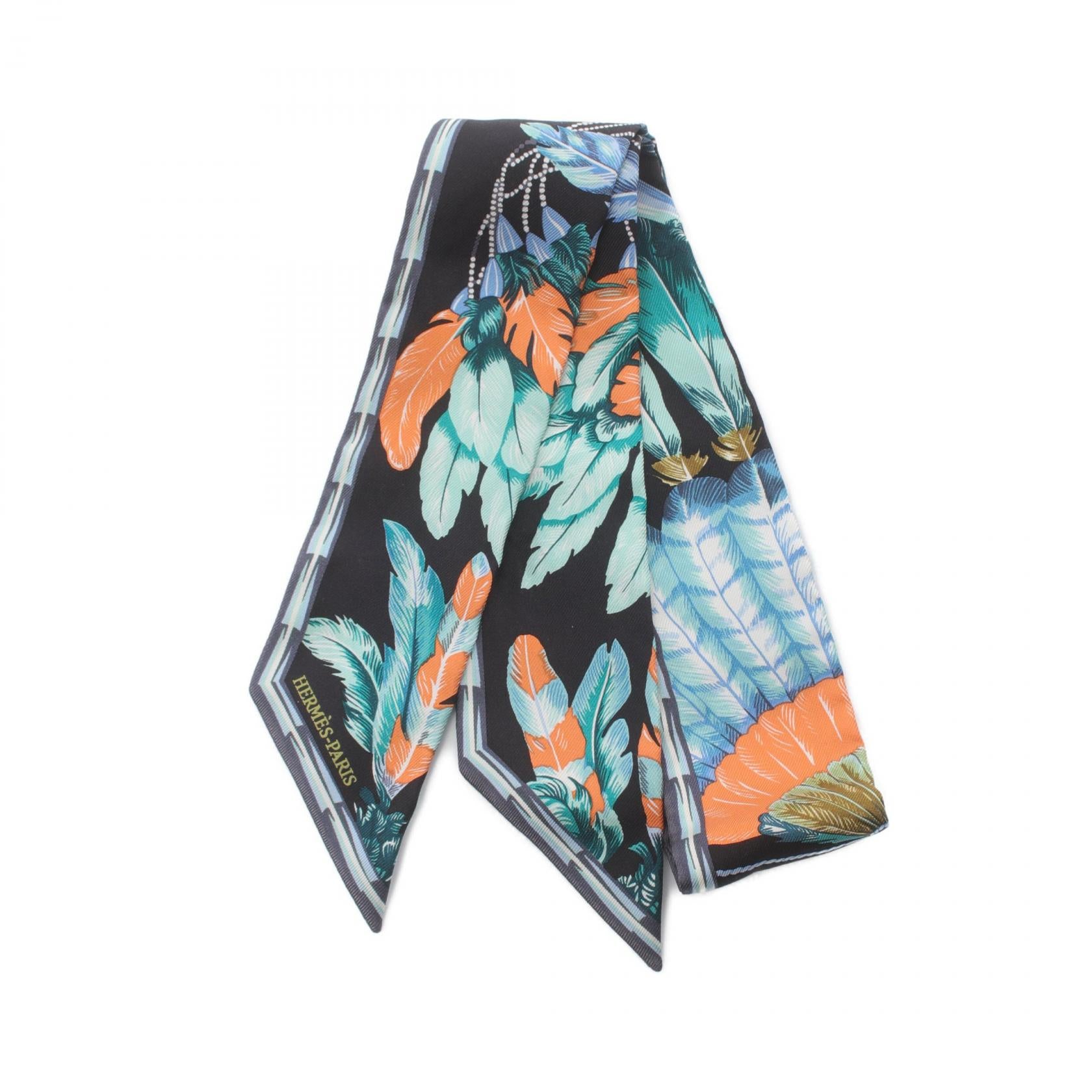 Hermes Silk Twilly Brazil Scarf