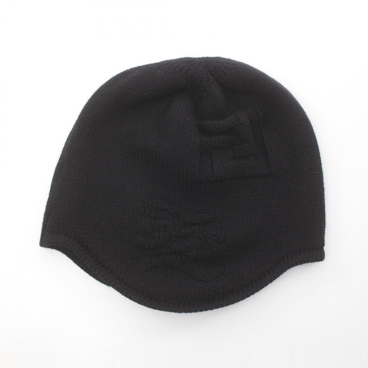 Fendi Wool Knit Cap Hat Black FXQ056