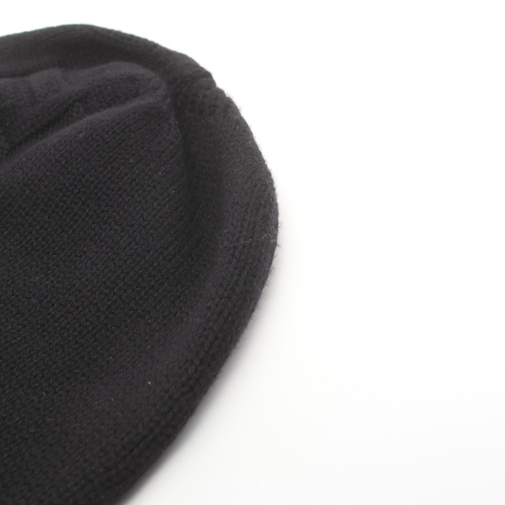 Fendi Wool Knit Cap Hat Black FXQ056