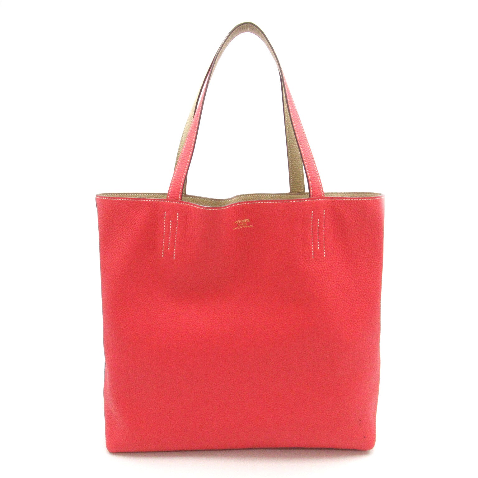 Hermes Clemence Double Sens 45 Leather Tote Bag in Great Condition