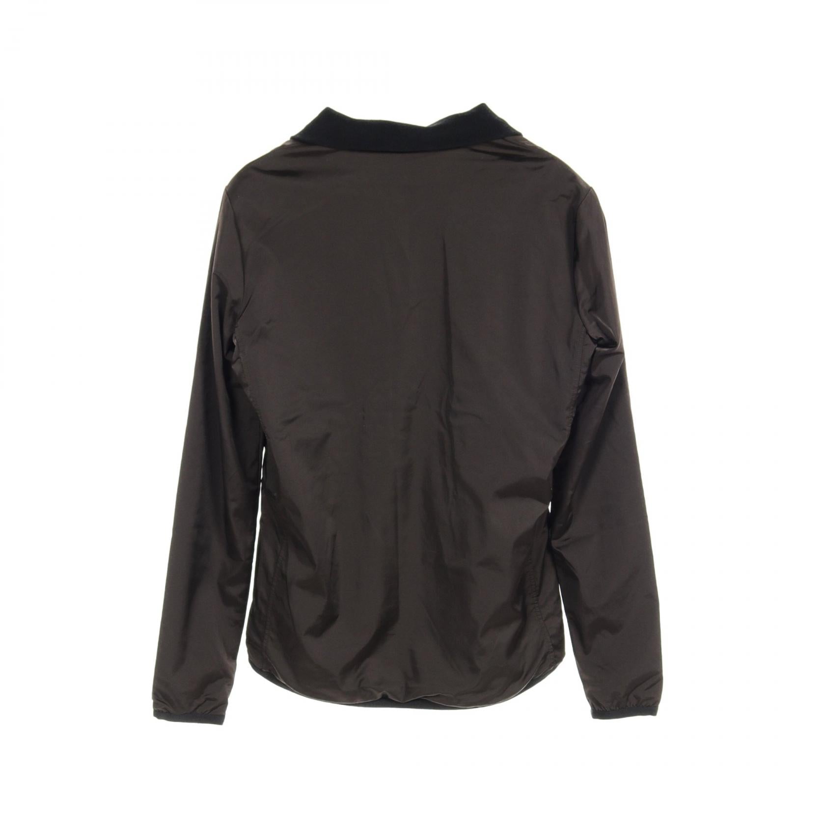 Hermes Nylon Warm-Up Jacket Brown