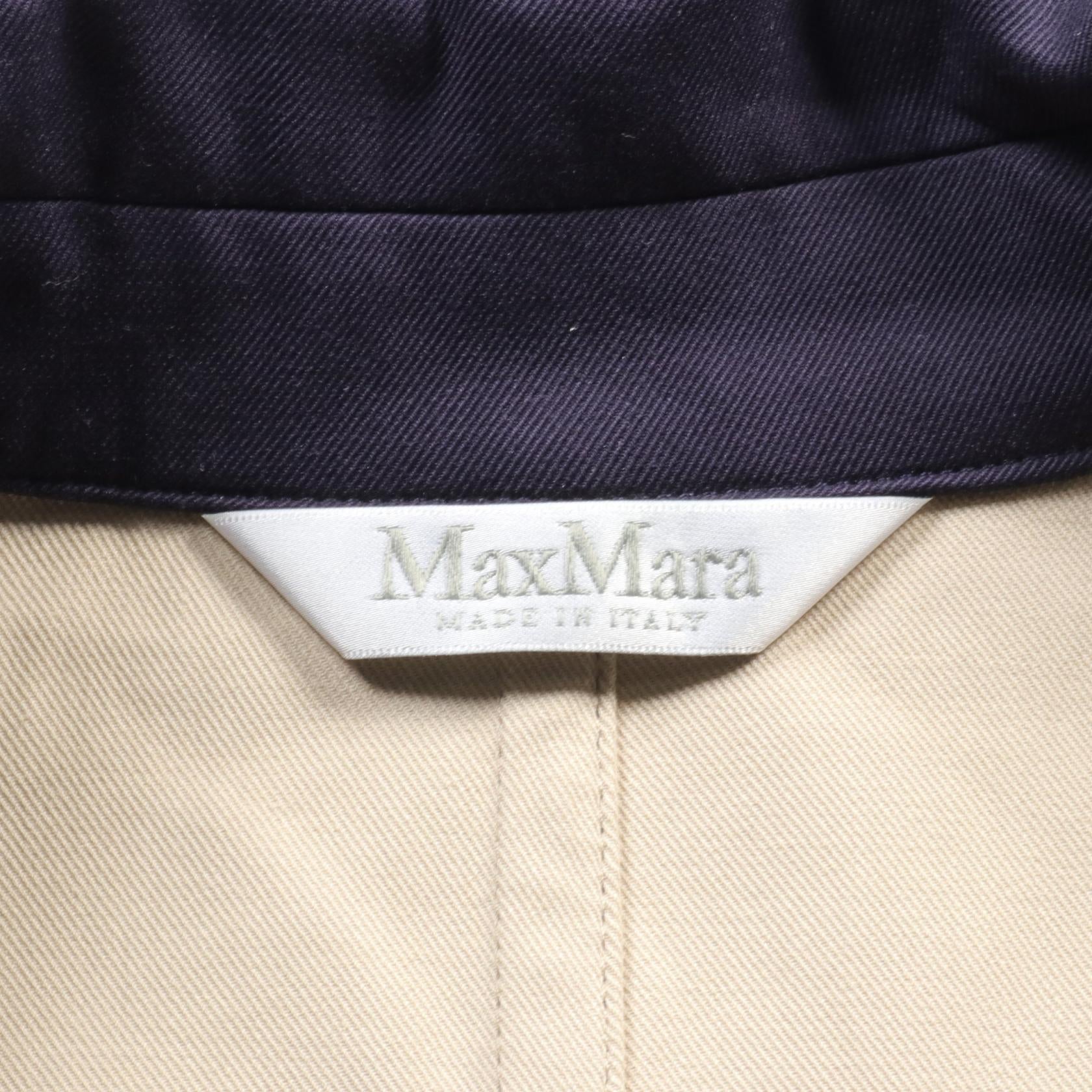 Max Mara Cotton Cape Poncho Navy