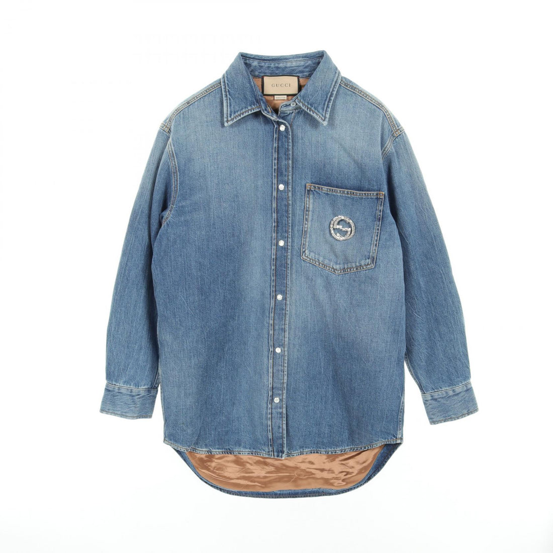 Gucci Washed Organic Denim Shirt Jacket