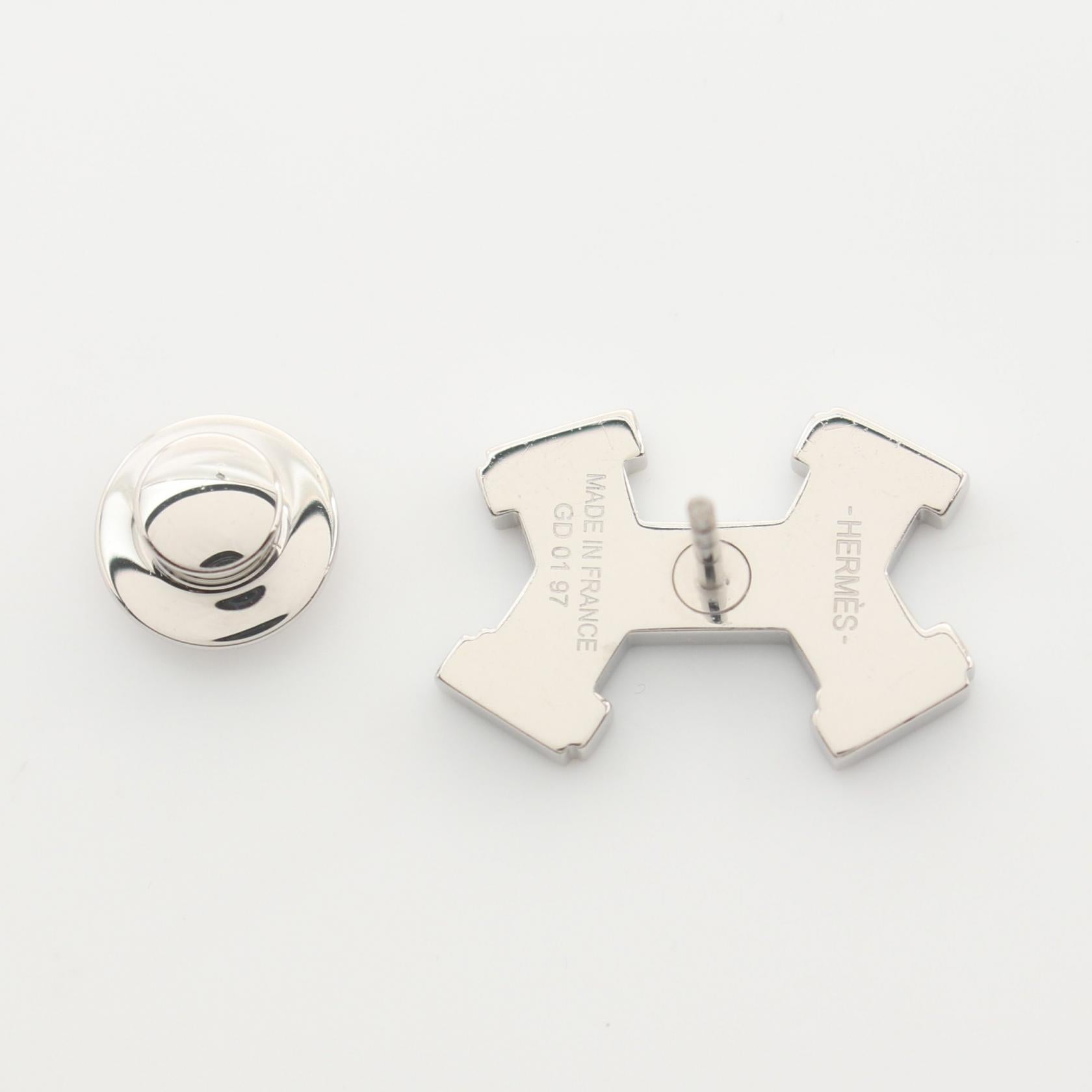 Hermes Street H Brooch Stainless Steel