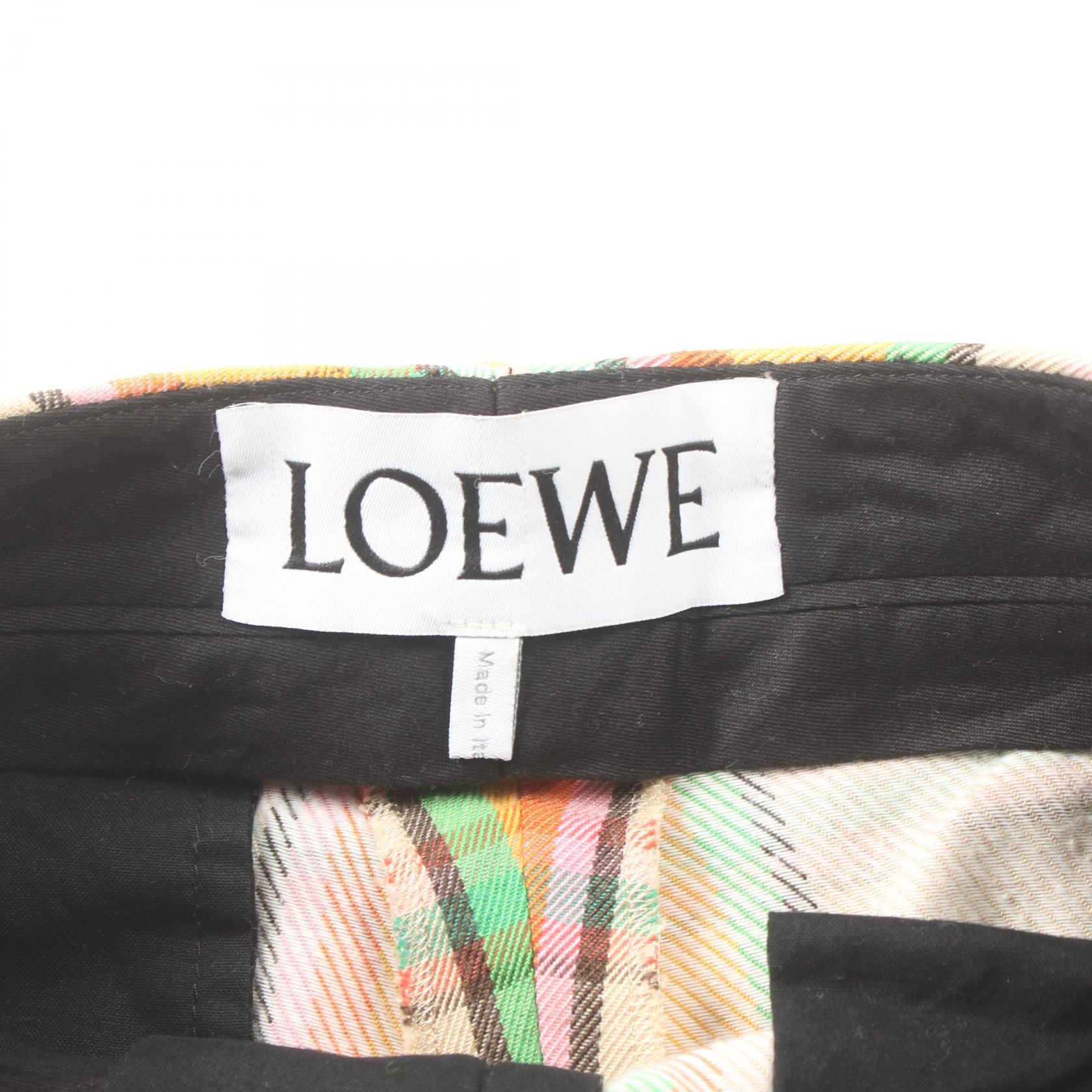 Loewe Rayon Pants Beige Multicolor