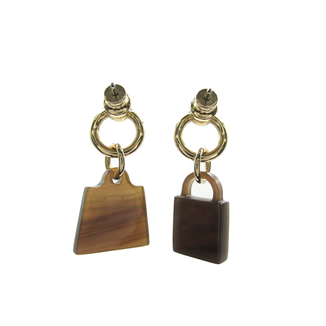 Hermes Amulette Maroquinerie Kelly Cadena Earrings