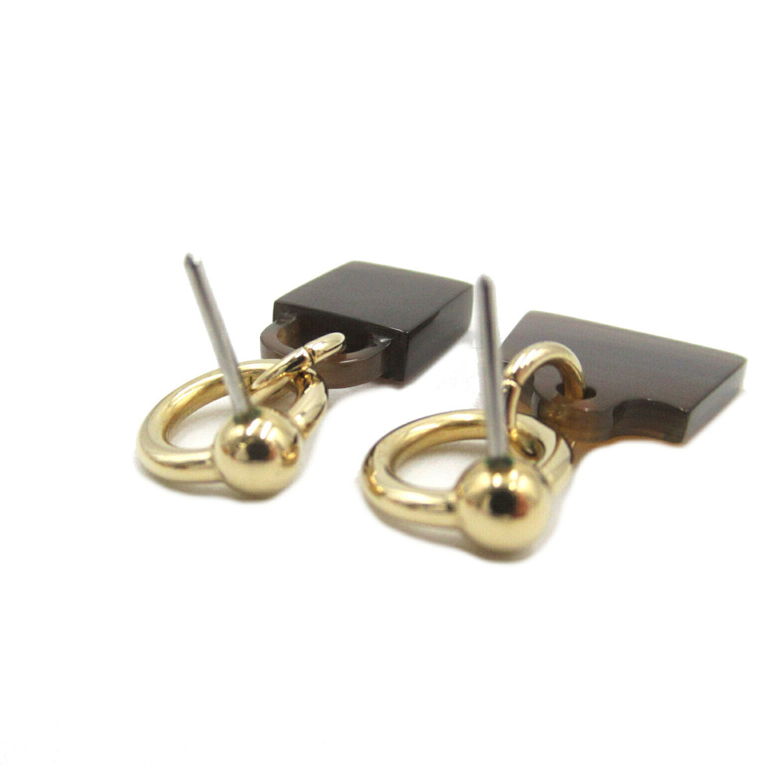 Hermes Amulette Maroquinerie Kelly Cadena Earrings