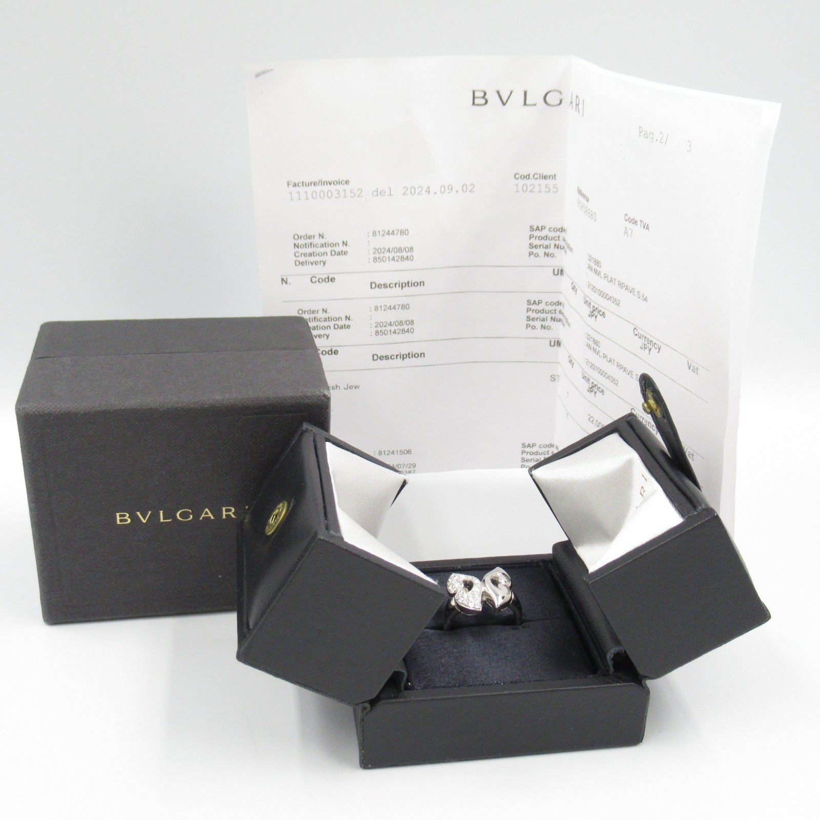 Bvlgari Diamond Ring Pt950 Platinum