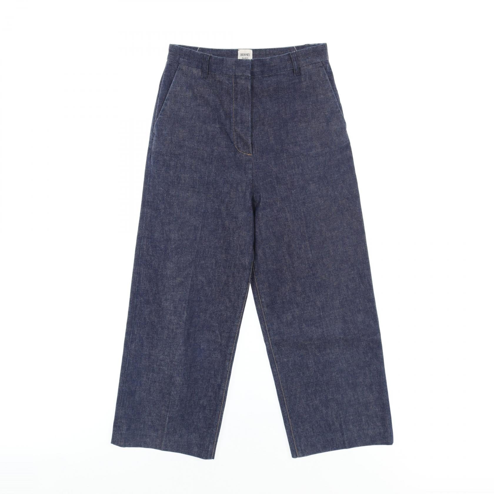 Hermes Cotton Denim Pants Navy