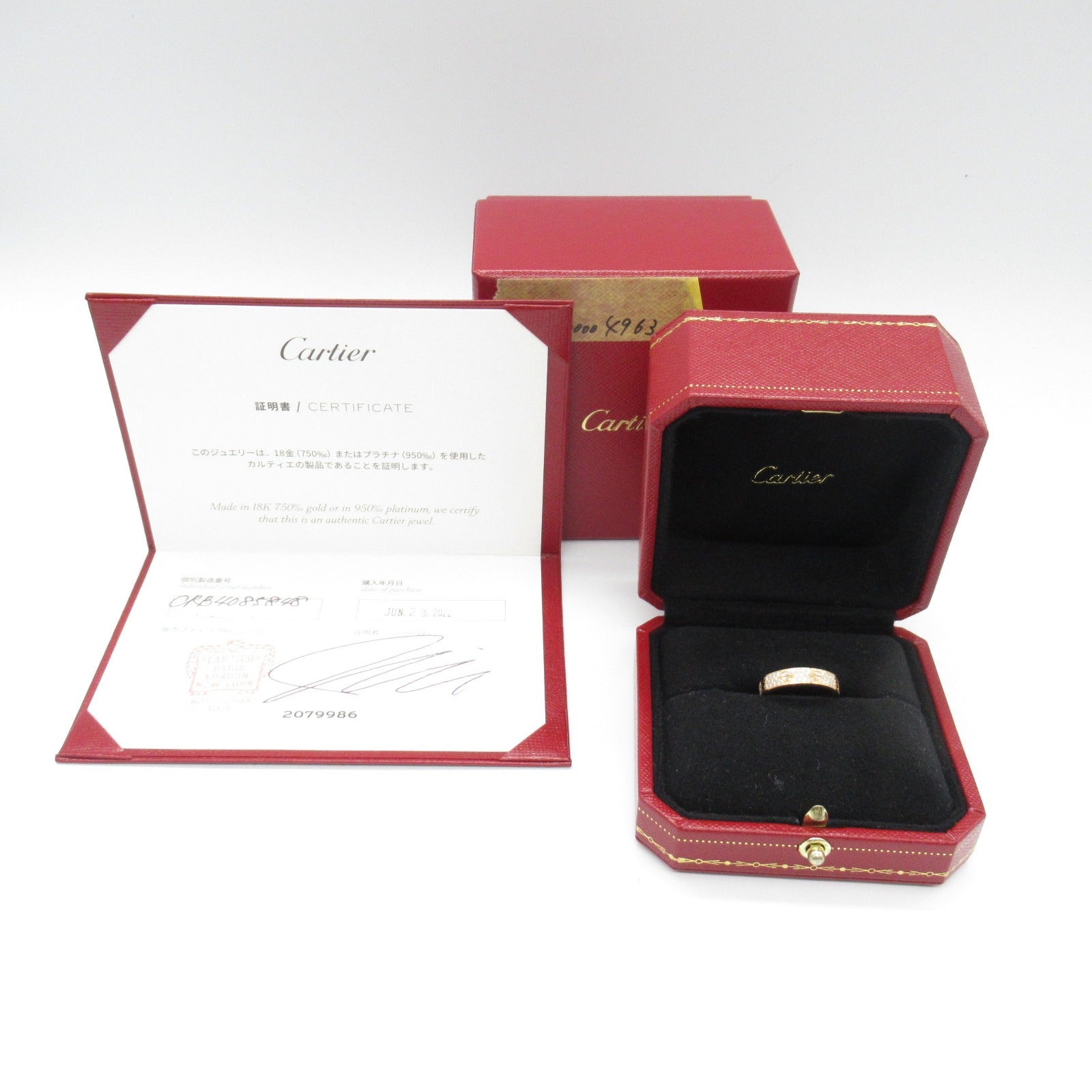 Cartier Mini Love Ring Diamond K18PG