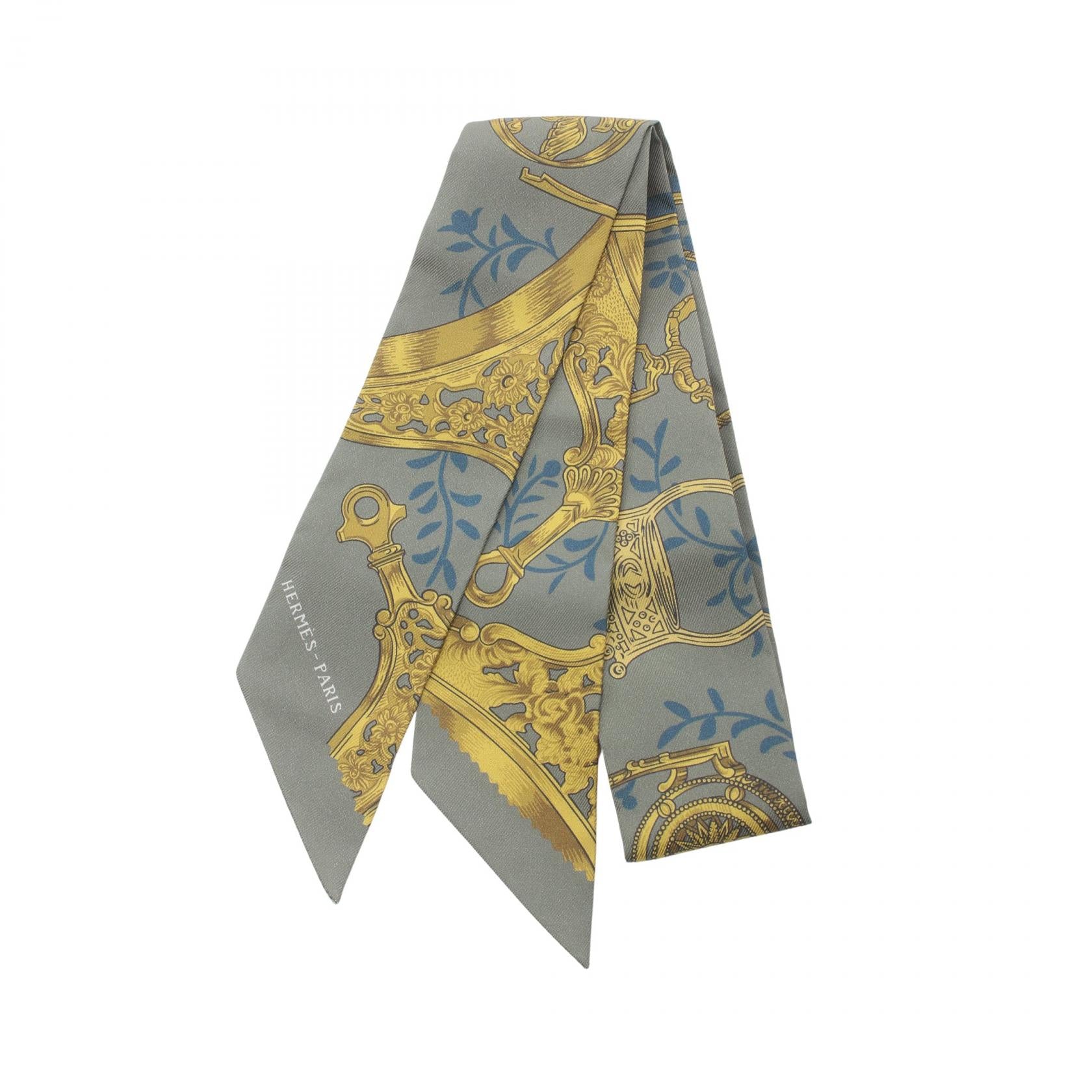 Hermes Silk Twilly Etriers Remix Scarf