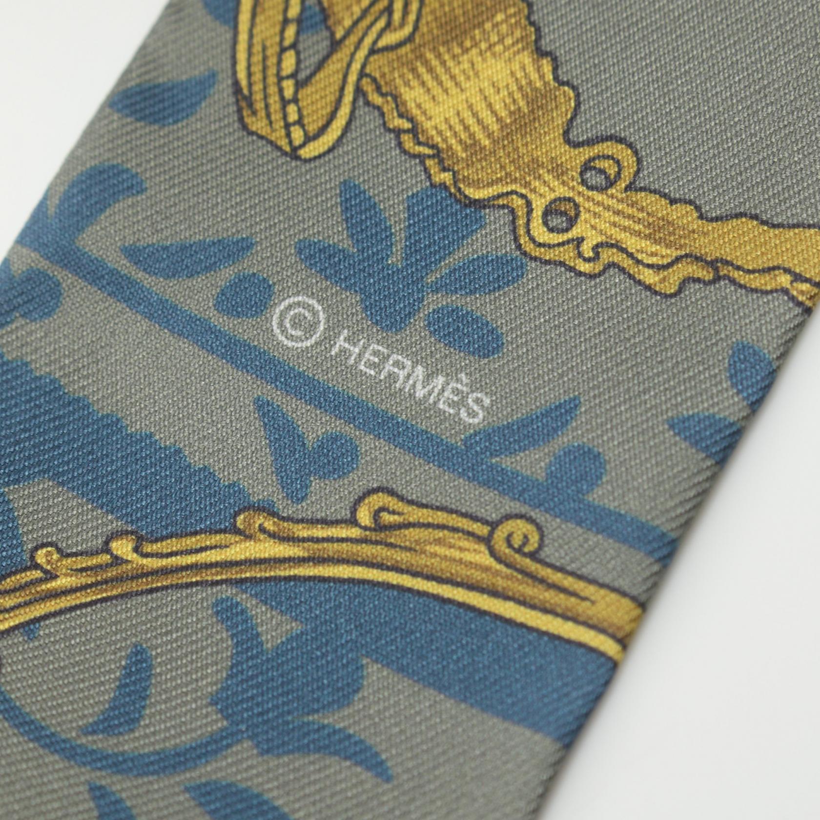 Hermes Silk Twilly Etriers Remix Scarf