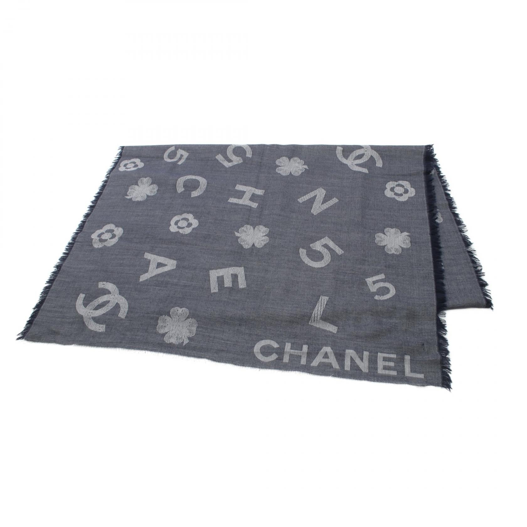 Chanel Cashmere Cotton Icon Scarf