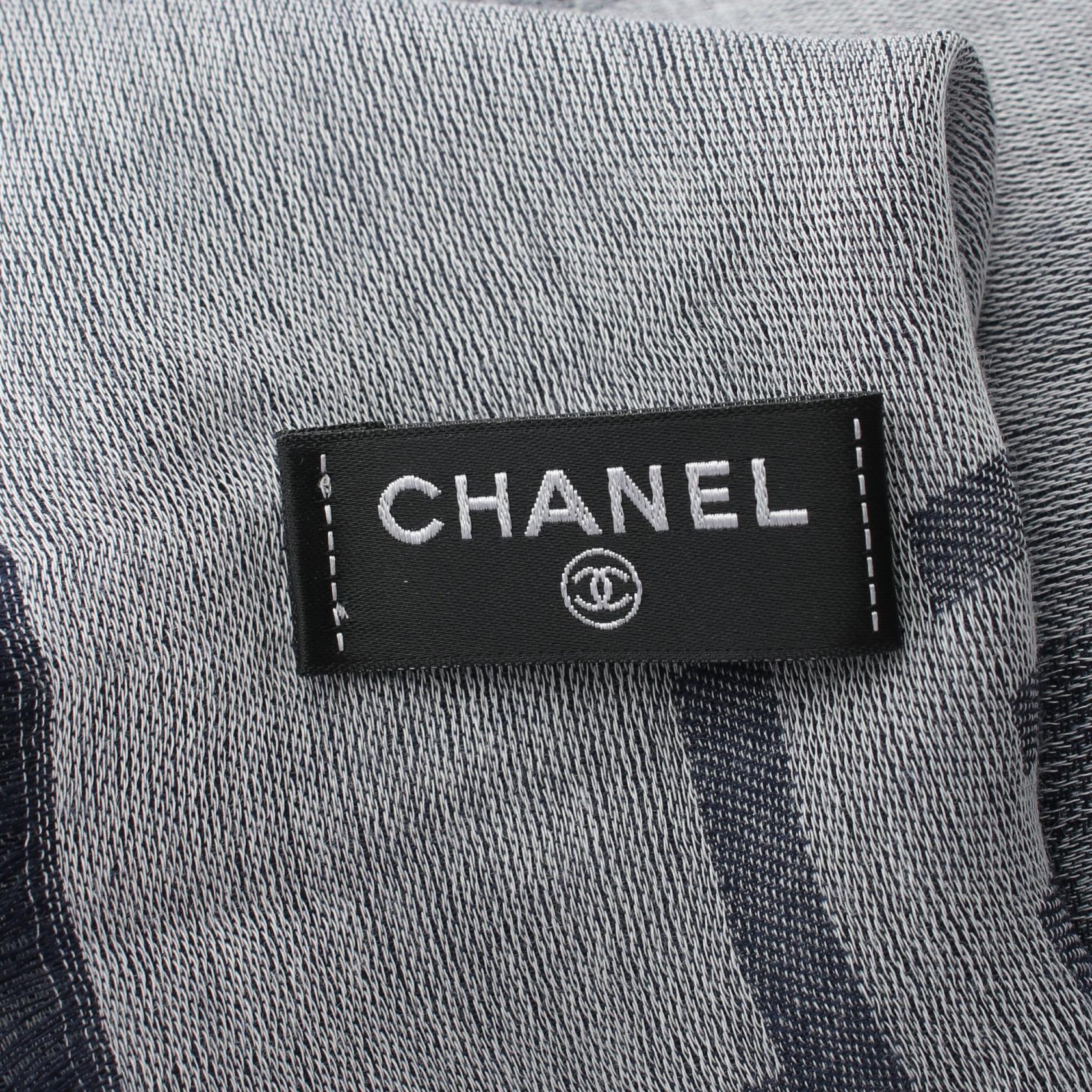 Chanel Cashmere Cotton Icon Scarf