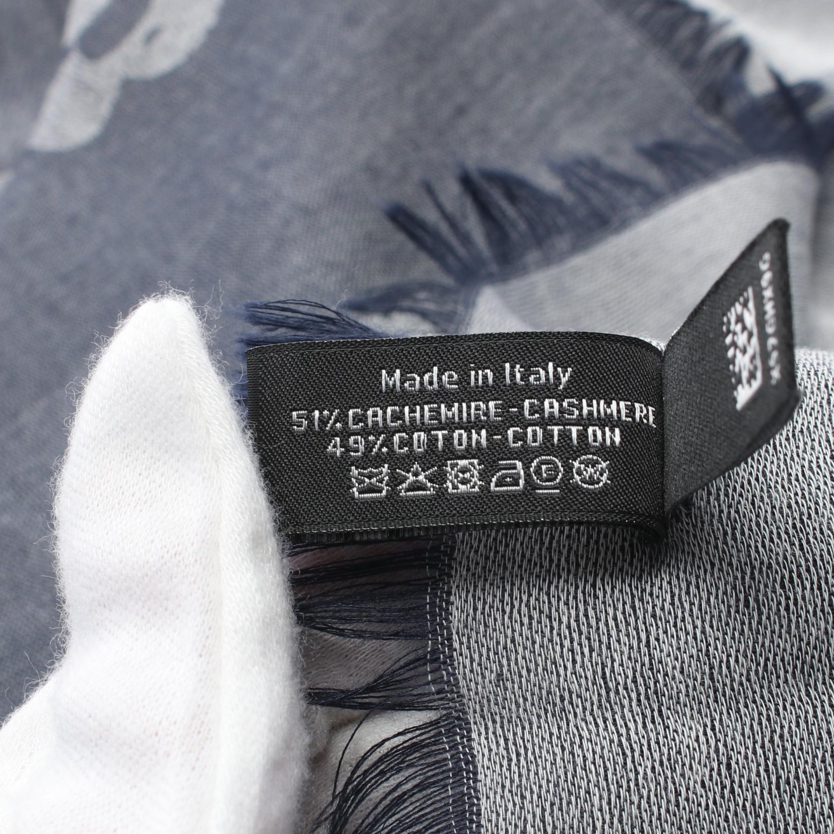 Chanel Cashmere Cotton Icon Scarf