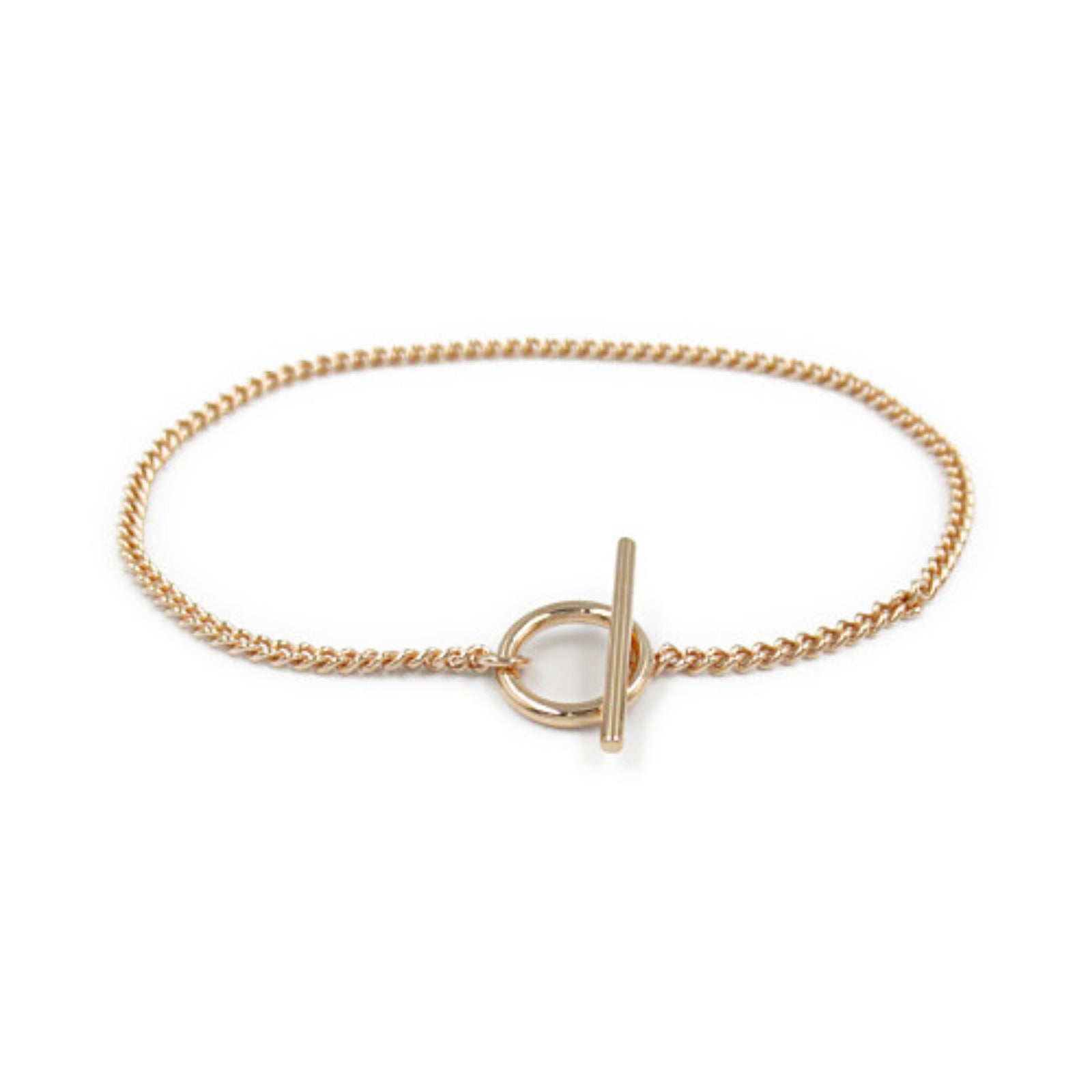 Hermes Pink Gold Toggle Motif Bracelet