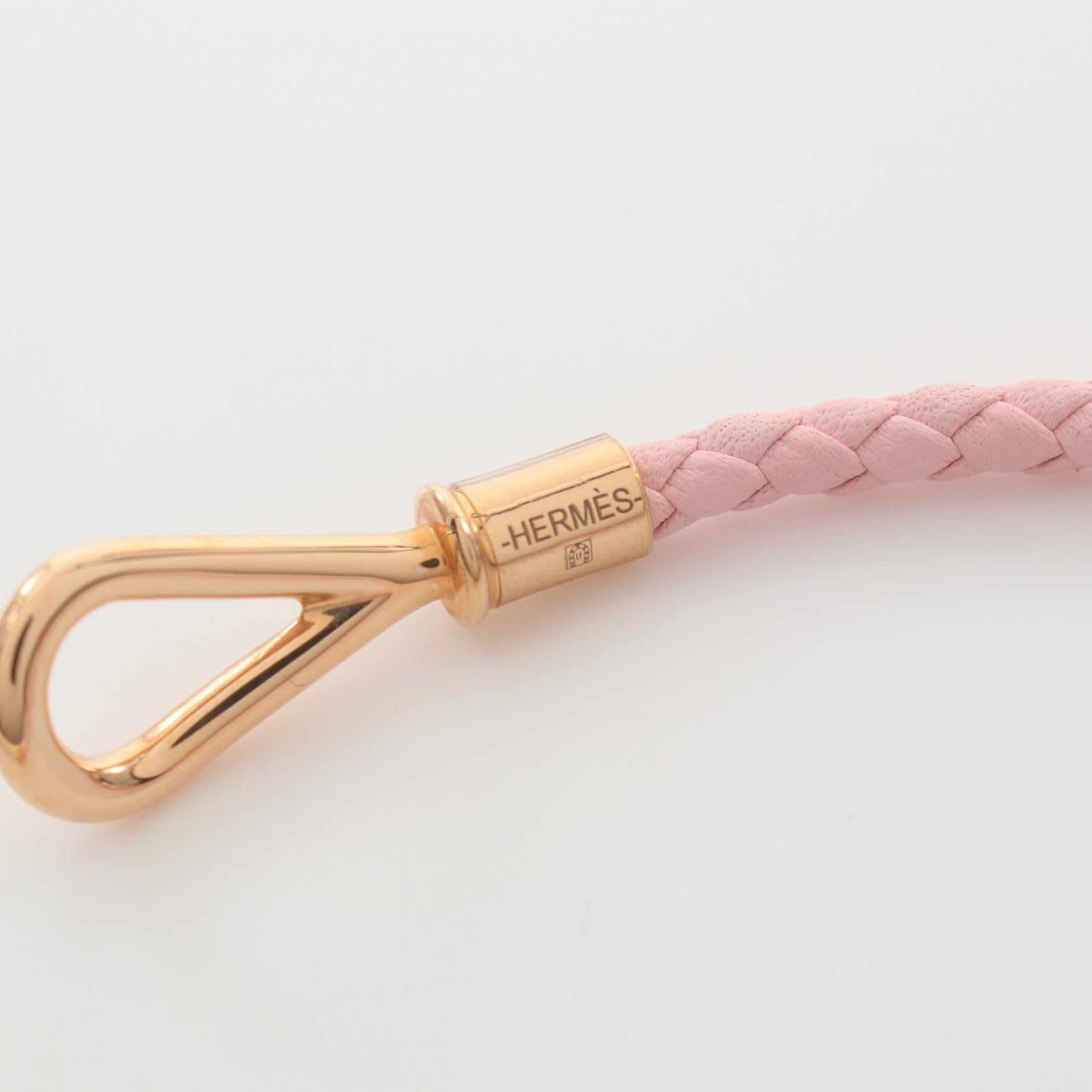 Hermes Jumbo Bracelet Rose Sakura Pink Gold