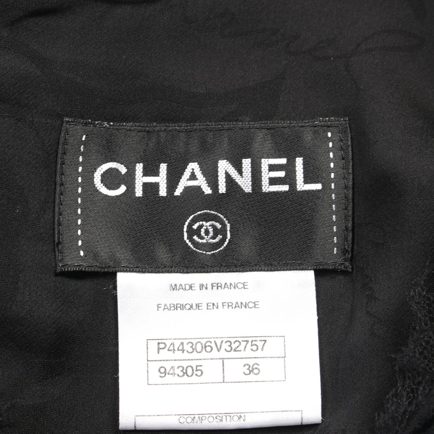 Chanel Wool Dress Black P44306V32757