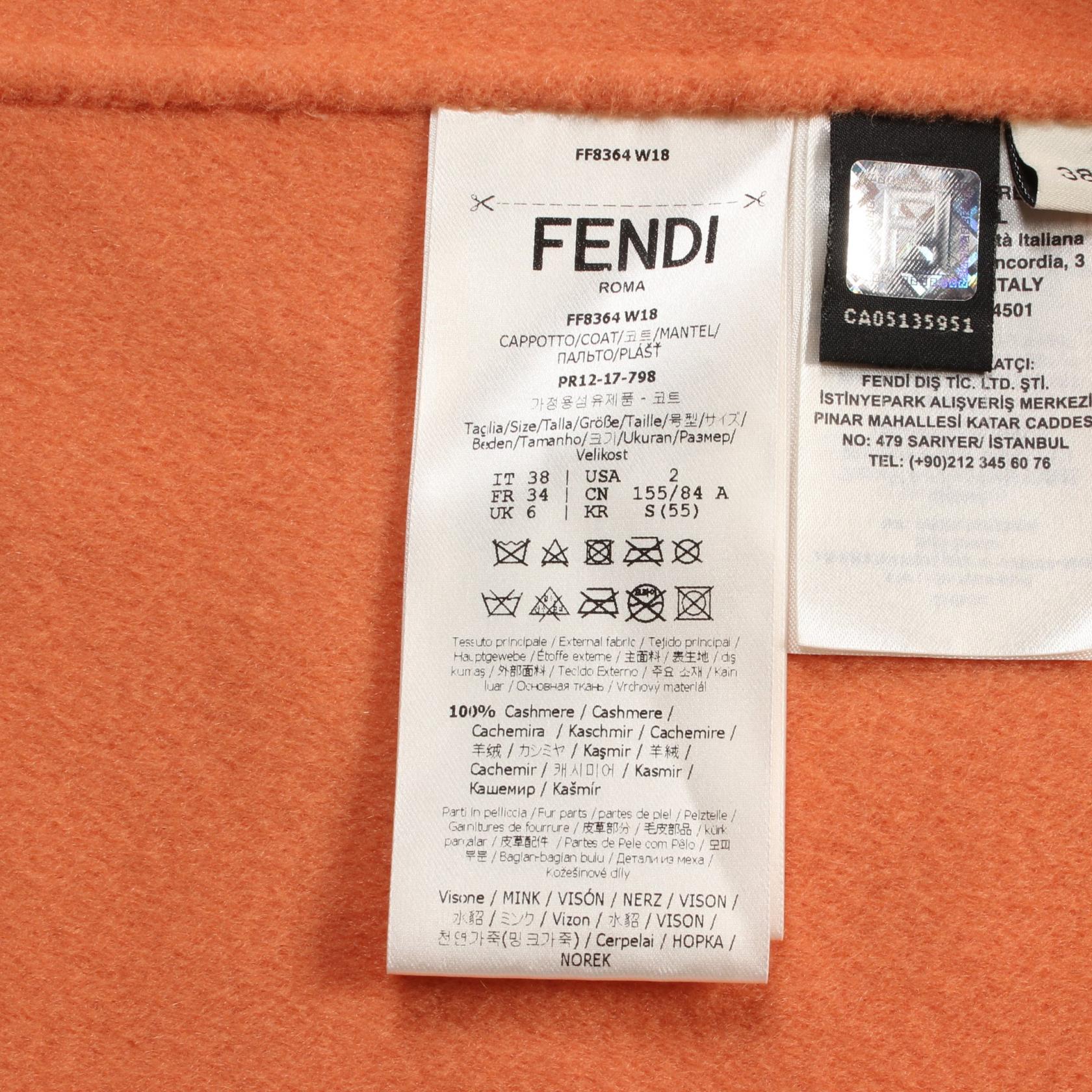 Fendi Cashmere Mink Poncho FF8364W18