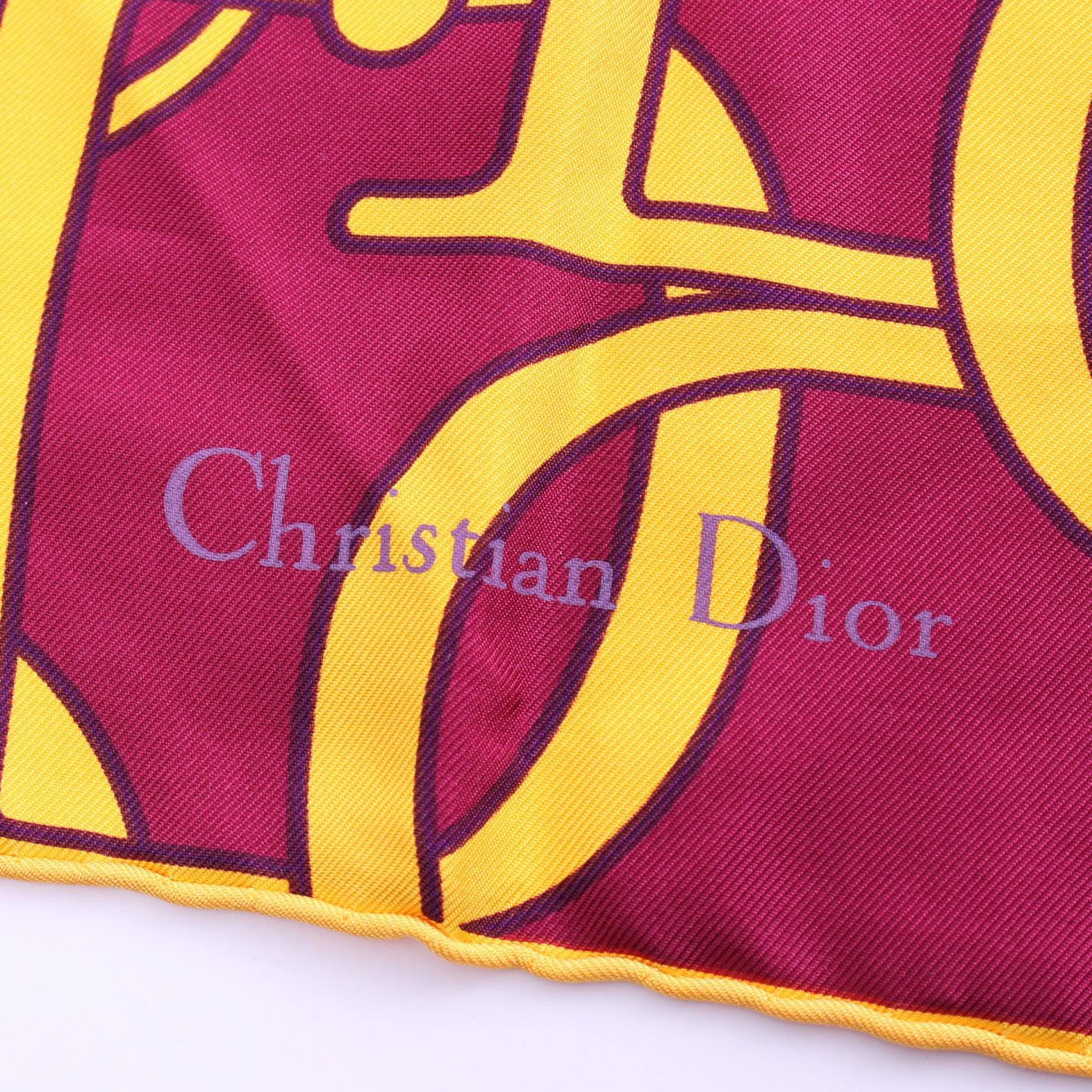 Dior Silk CD Logo Scarf