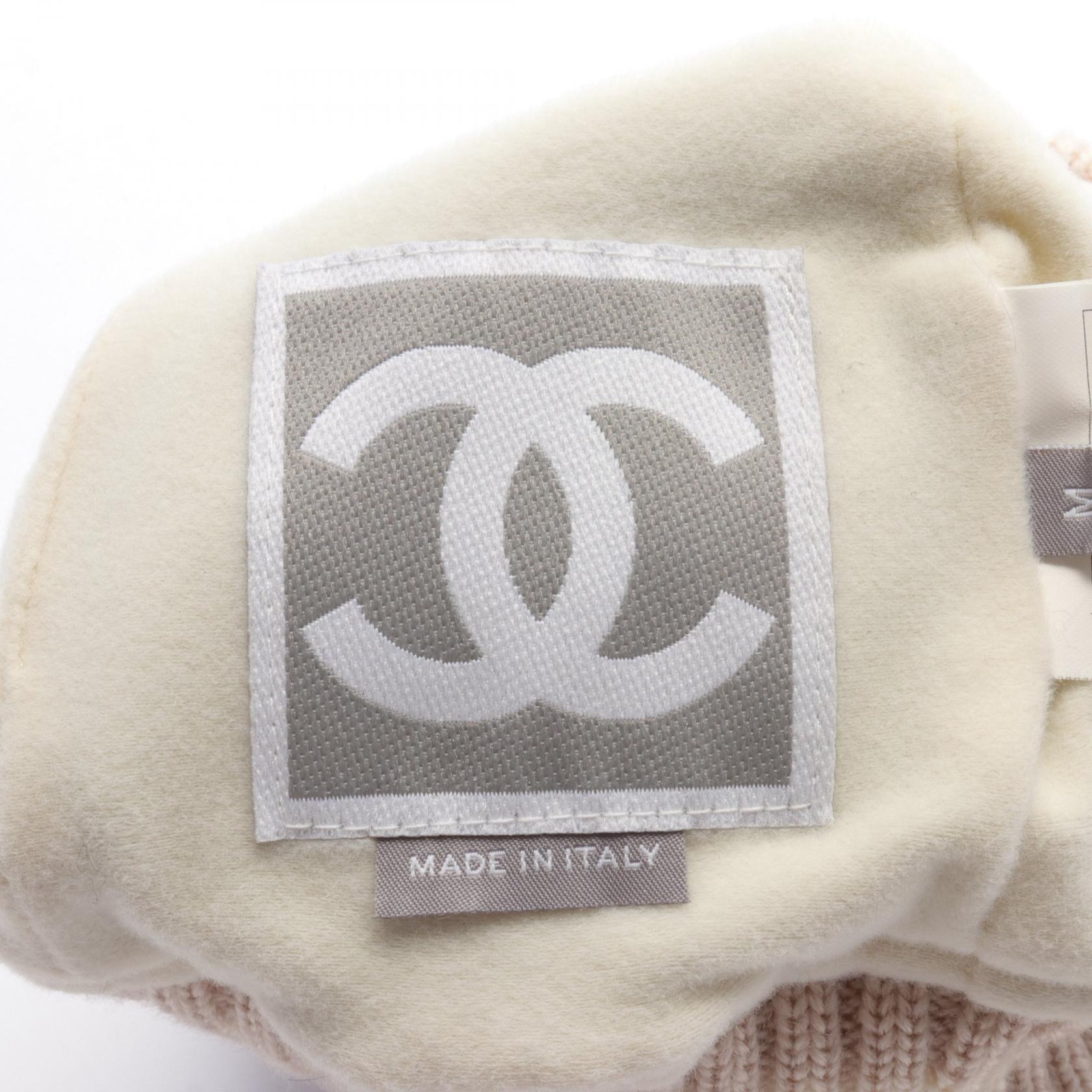 Chanel Sports Line Knit Hat Polyamide Cotton