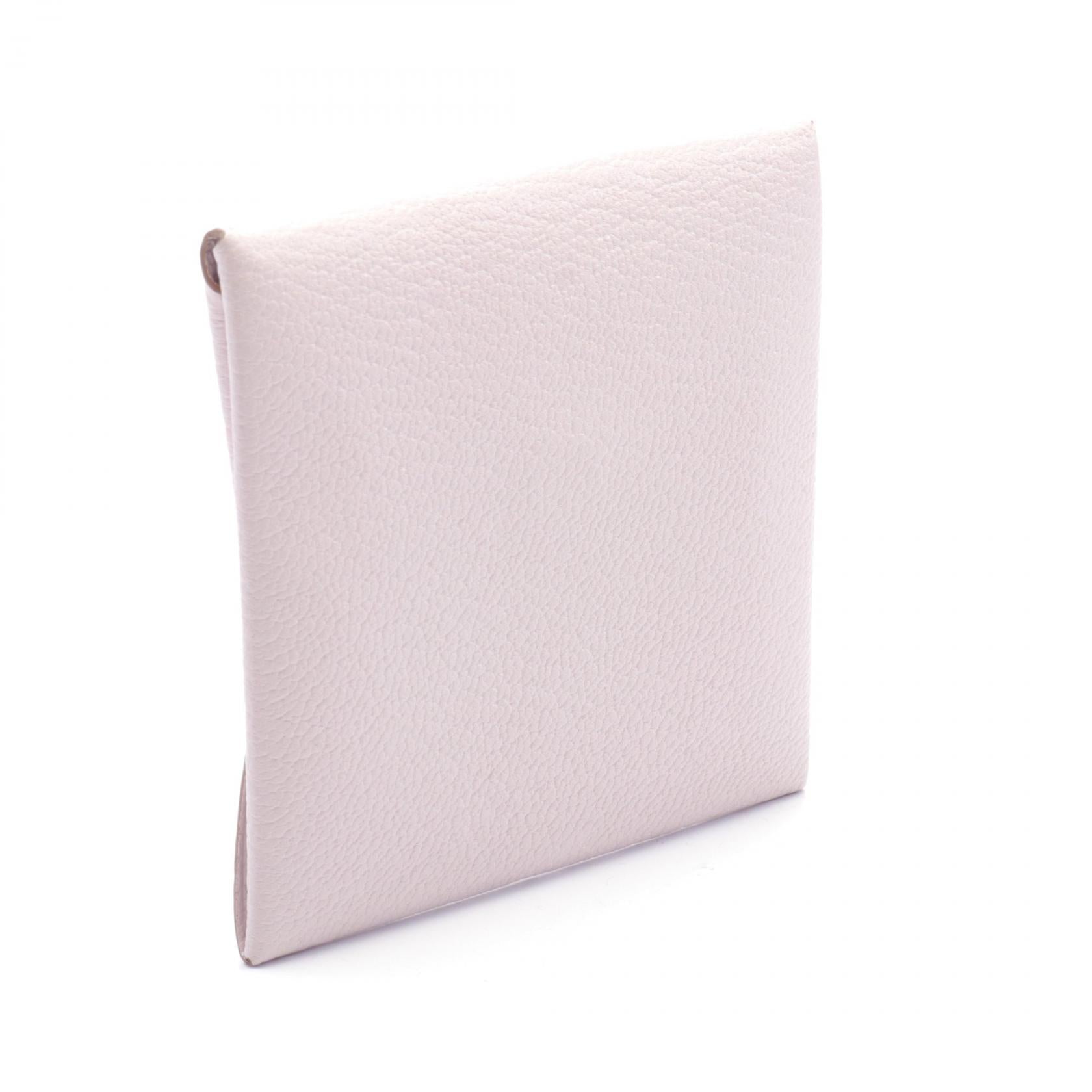 Hermes Chevre Bastia Coin Case Wallet Pink